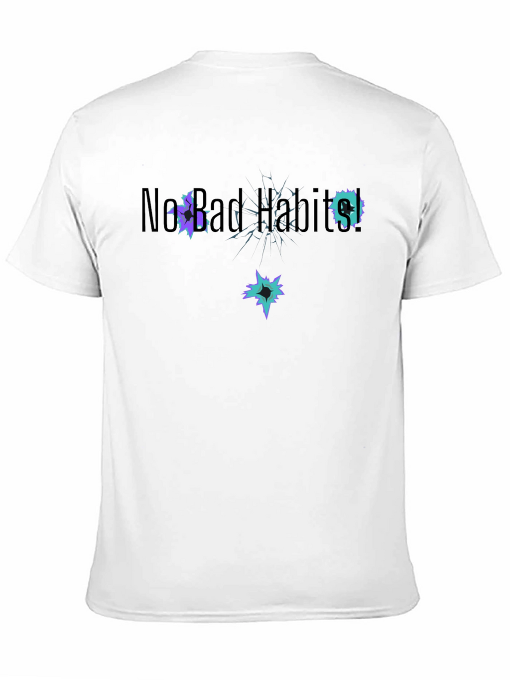 New Bad Habits T-Shirt Black Cotton Short Sleeve