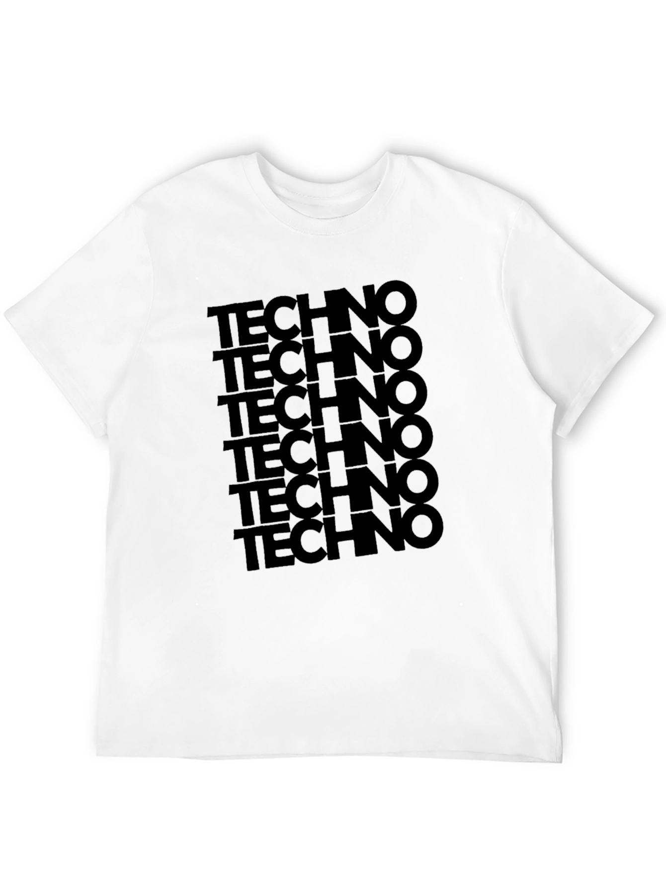 Techno Stack Graphic T-Shirt - Black