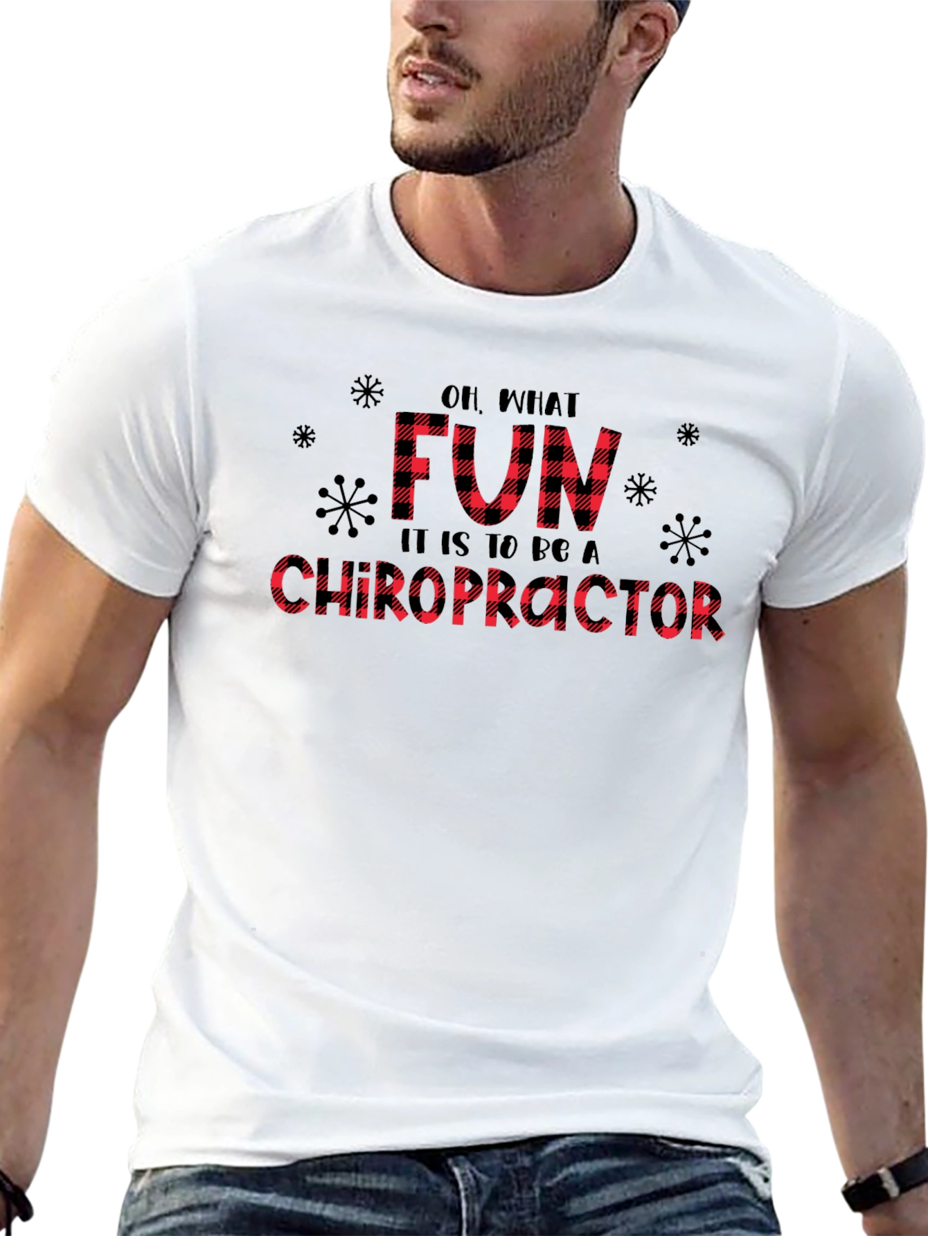 Fun Chiropractor Buffalo Plaid Tee