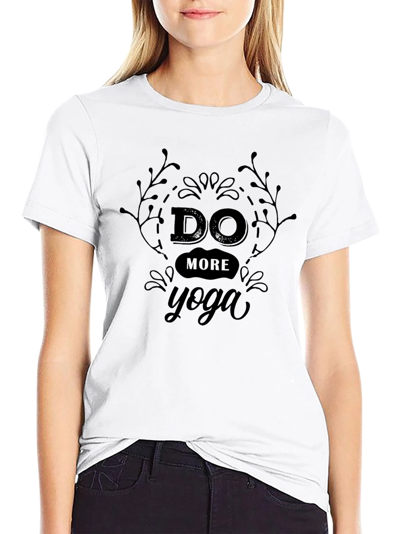 Do More Yoga Black Graphic Tee