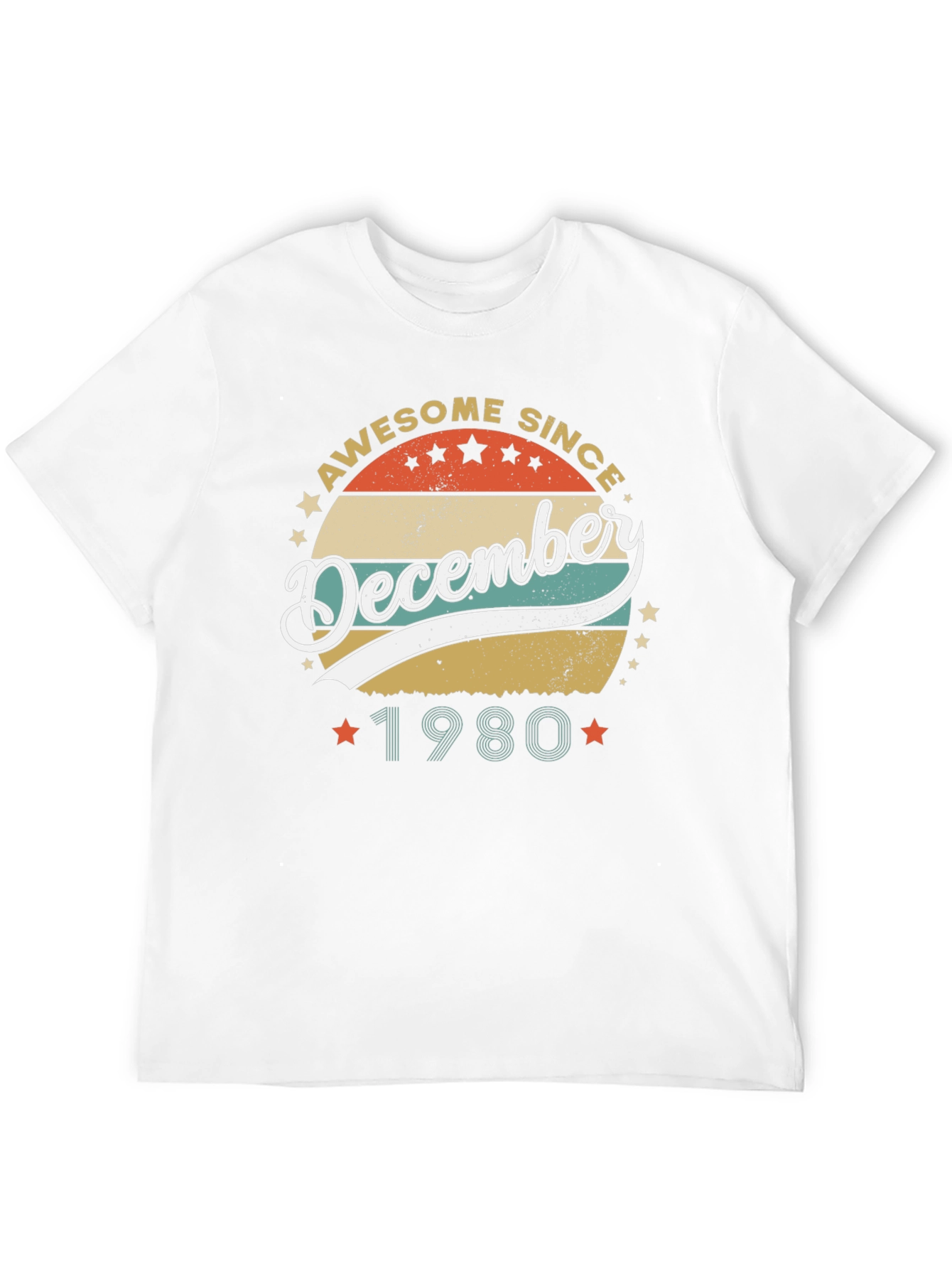 Awesome Since December 1980 Black T-Shirt