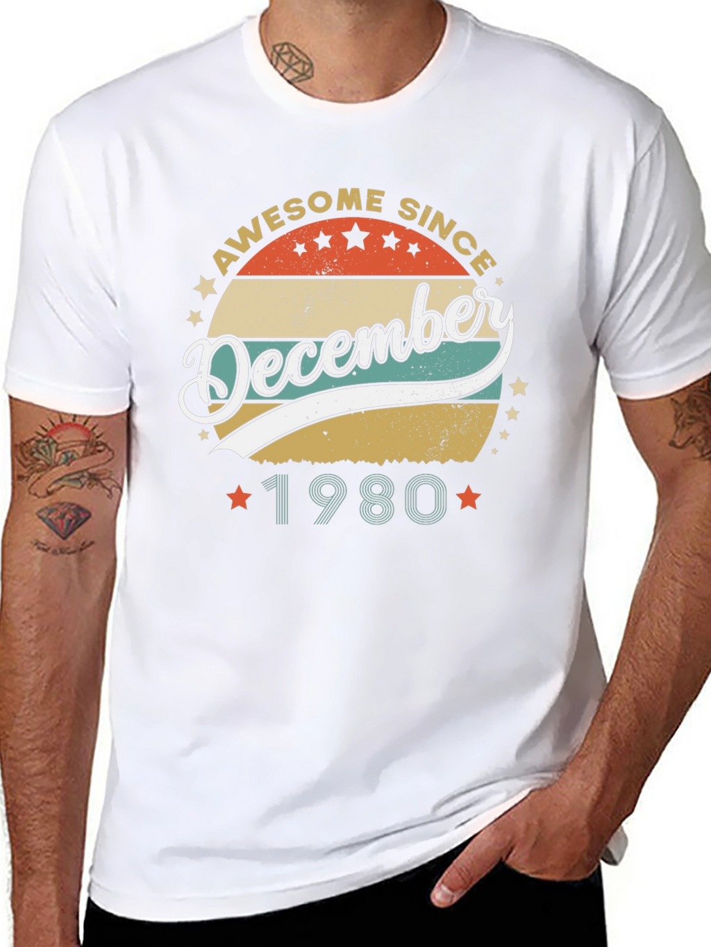 Awesome Since December 1980 Black T-Shirt