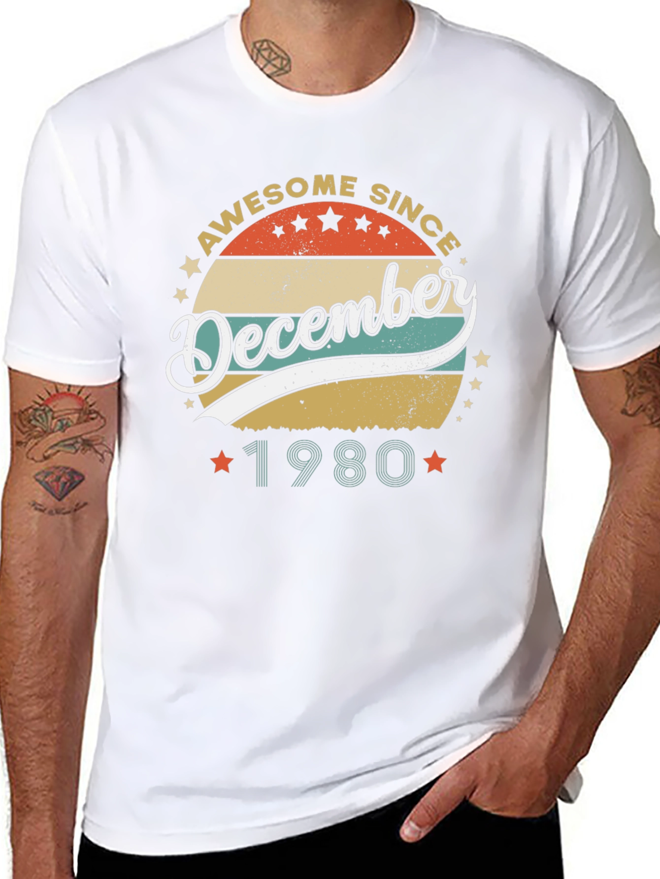 Awesome Since December 1980 Black T-Shirt