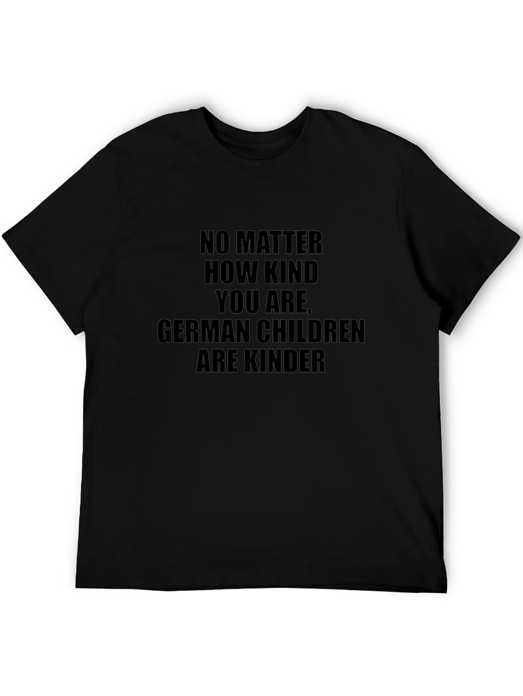 Humorous German Children Kinder Black T-Shirt