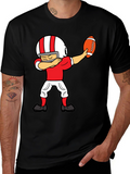 Dabbing Football Player Graphic T-Shirt