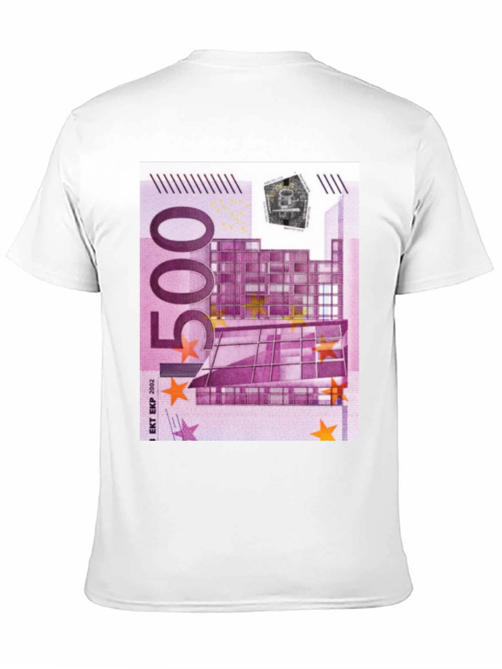 500 Euro Note Graphic Print Black T-Shirt