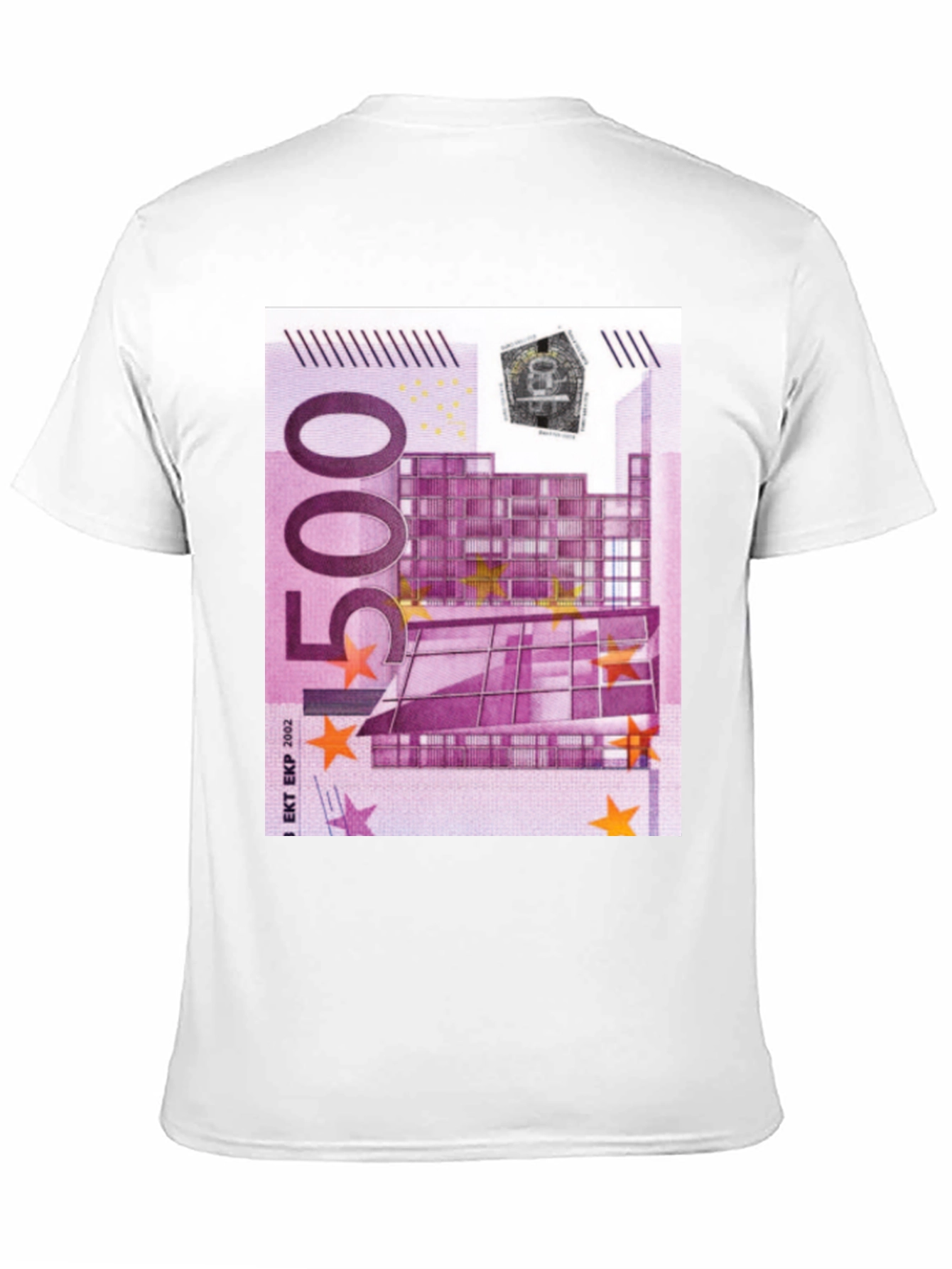 500 Euro Note Graphic Print Black T-Shirt