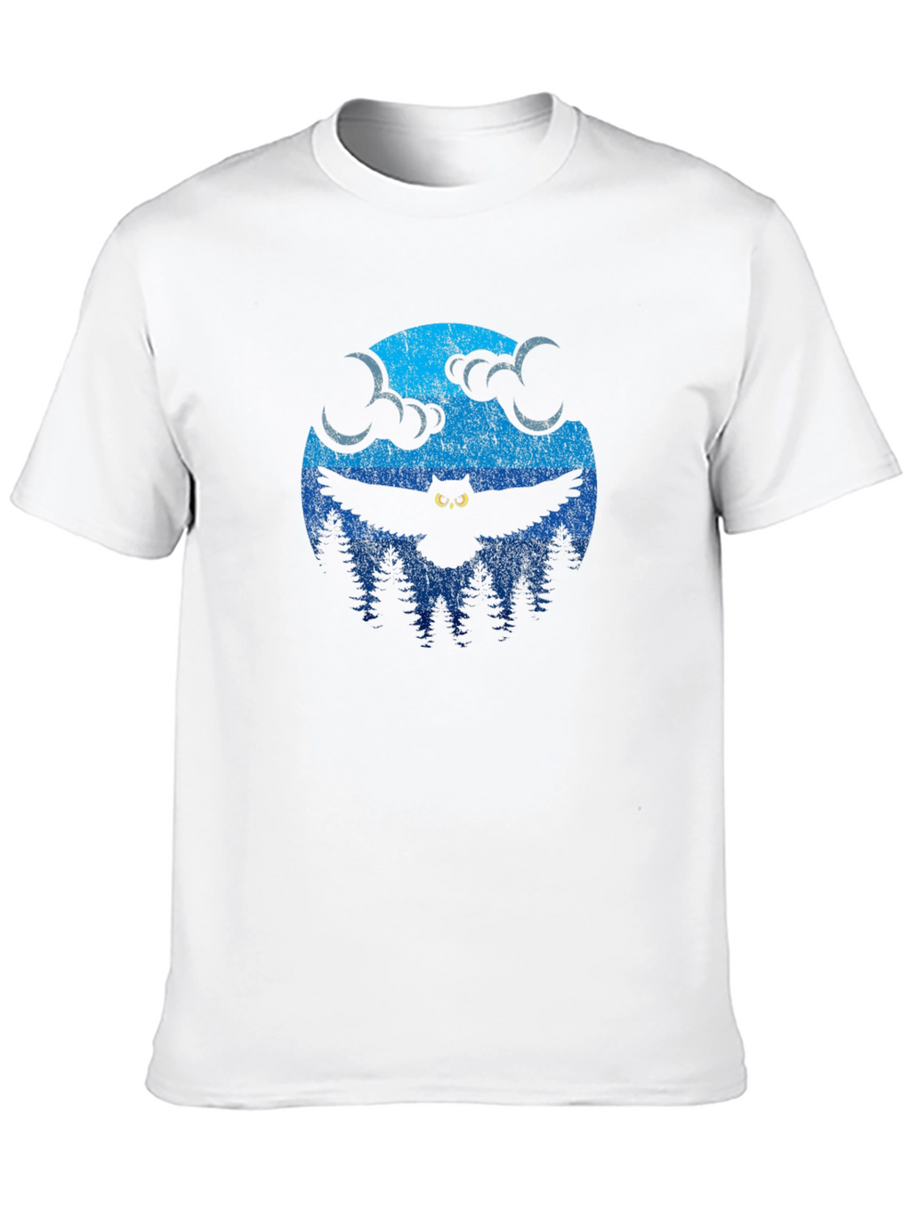 Owl Moon Graphic T-Shirt - Black