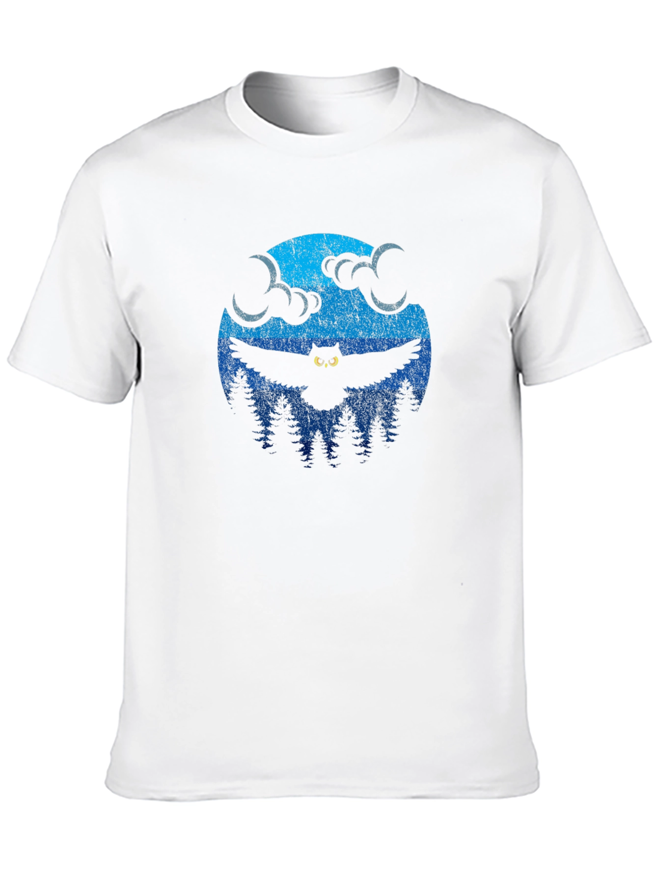 Owl Moon Graphic T-Shirt - Black