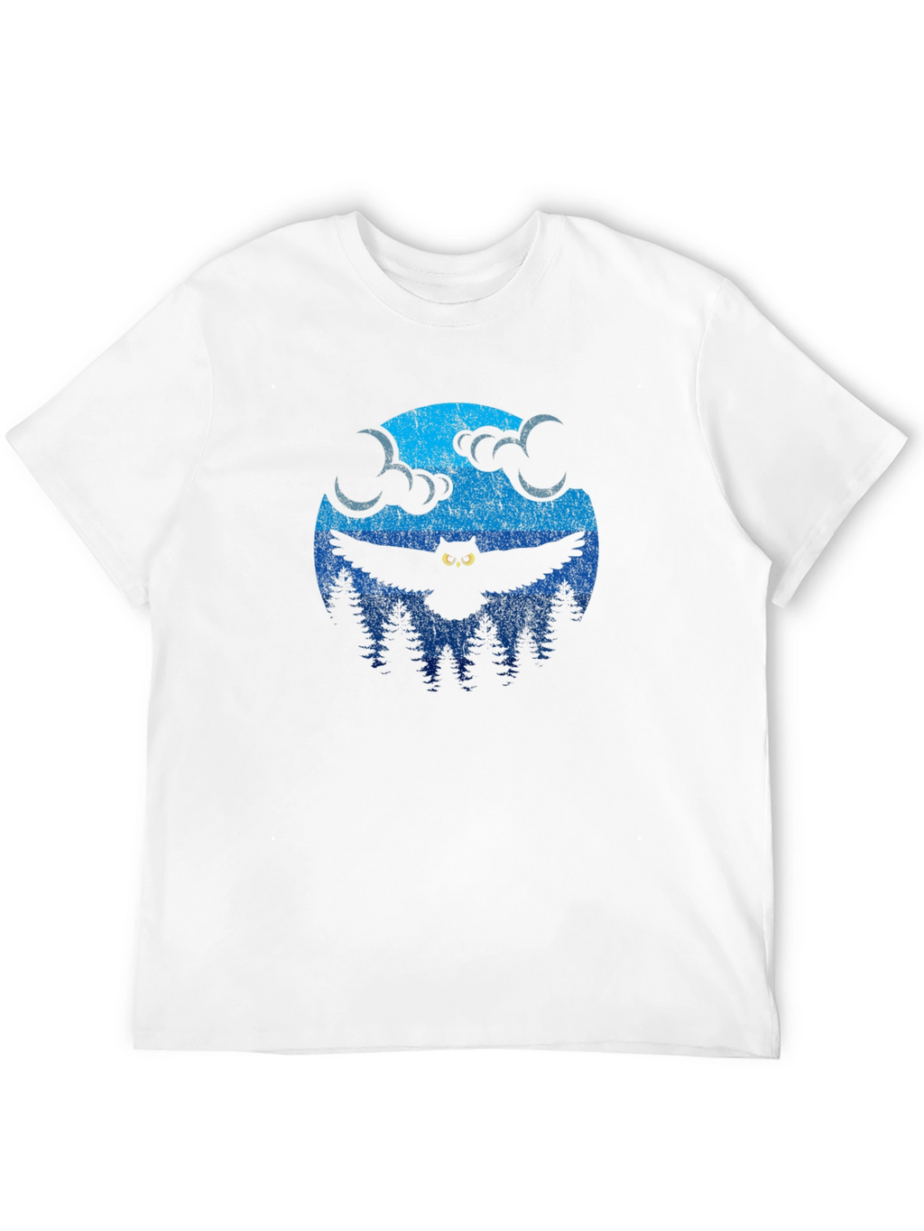 Owl Moon Graphic T-Shirt - Black