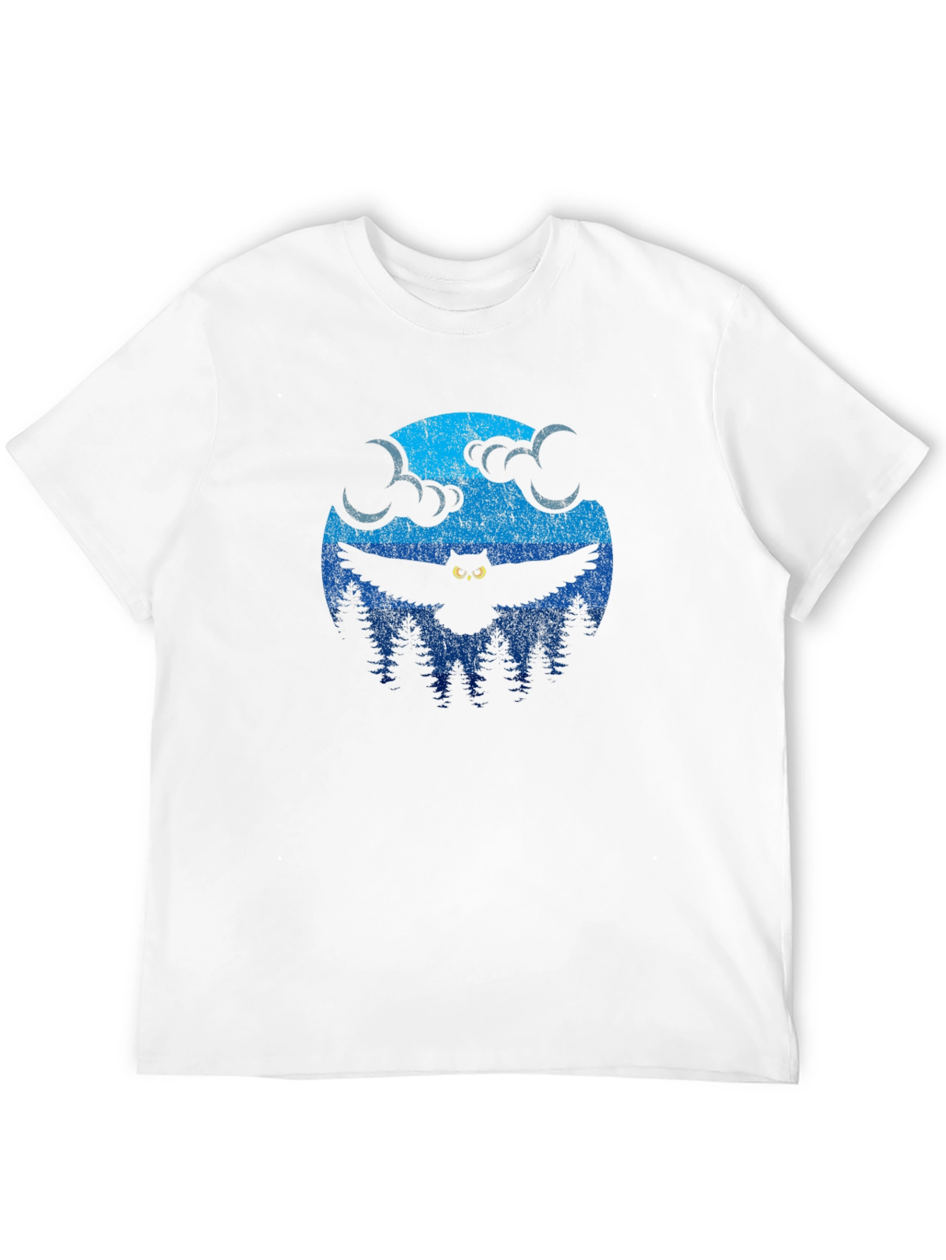 Owl Moon Graphic T-Shirt - Black