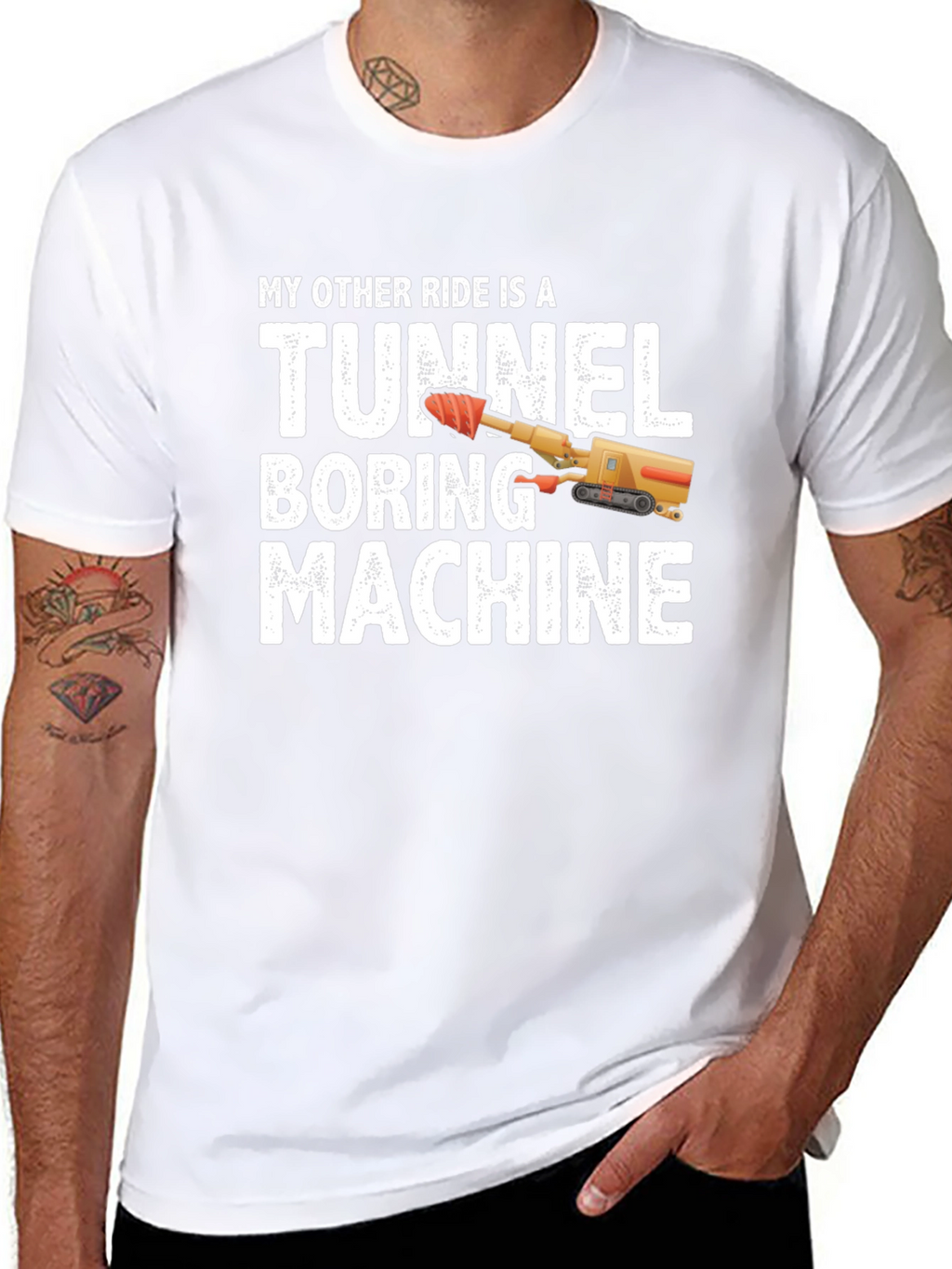 Tunnel Boring Machine T-Shirt - Funny Construction Tee