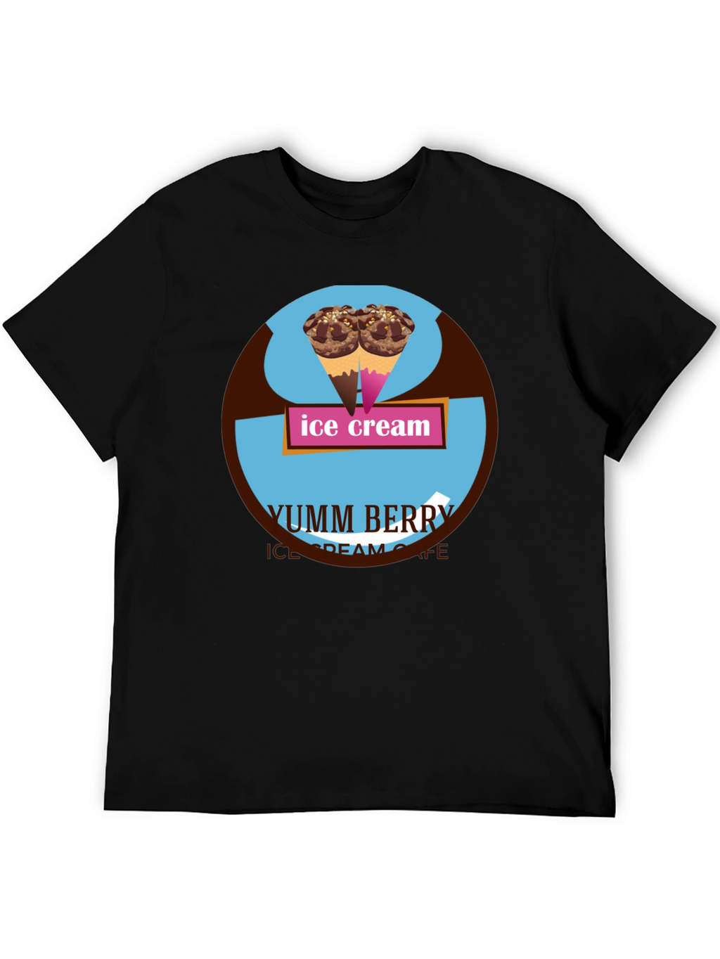 Yumm Berry Ice Cream Cafe Graphic T-Shirt