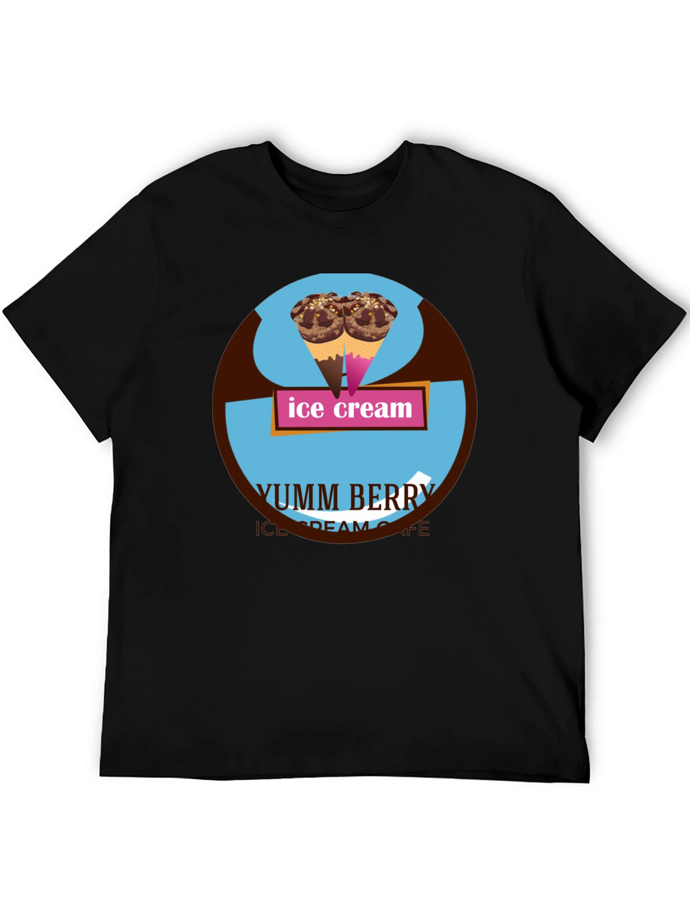 Yumm Berry Ice Cream Cafe Graphic T-Shirt