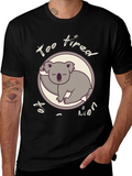 Too Tired To Even Funny Koala T-Shirt
