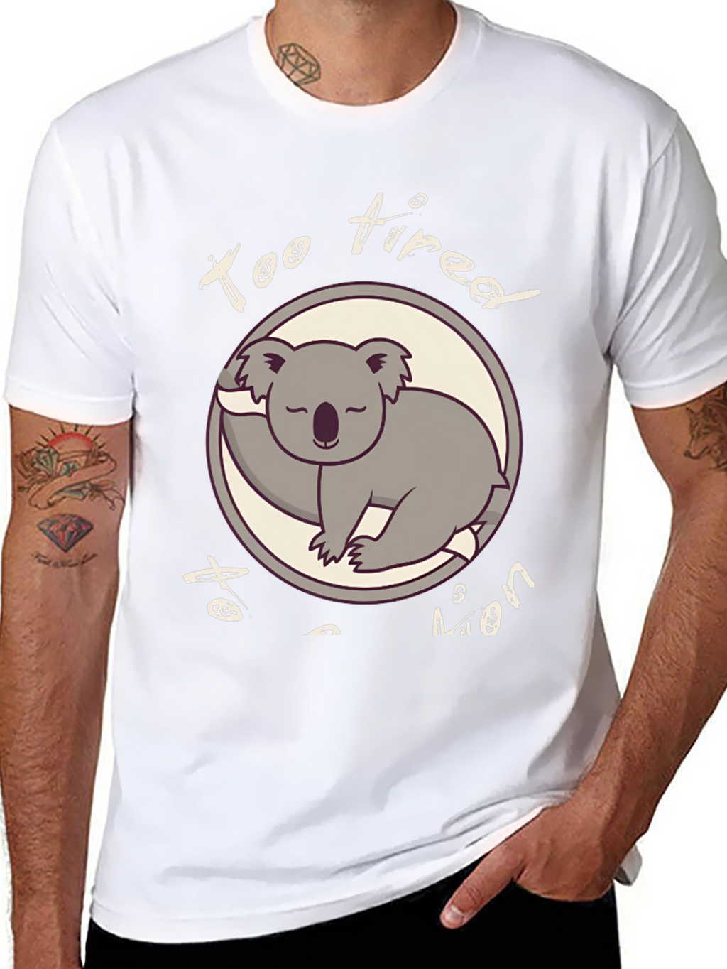 Too Tired To Even Funny Koala T-Shirt