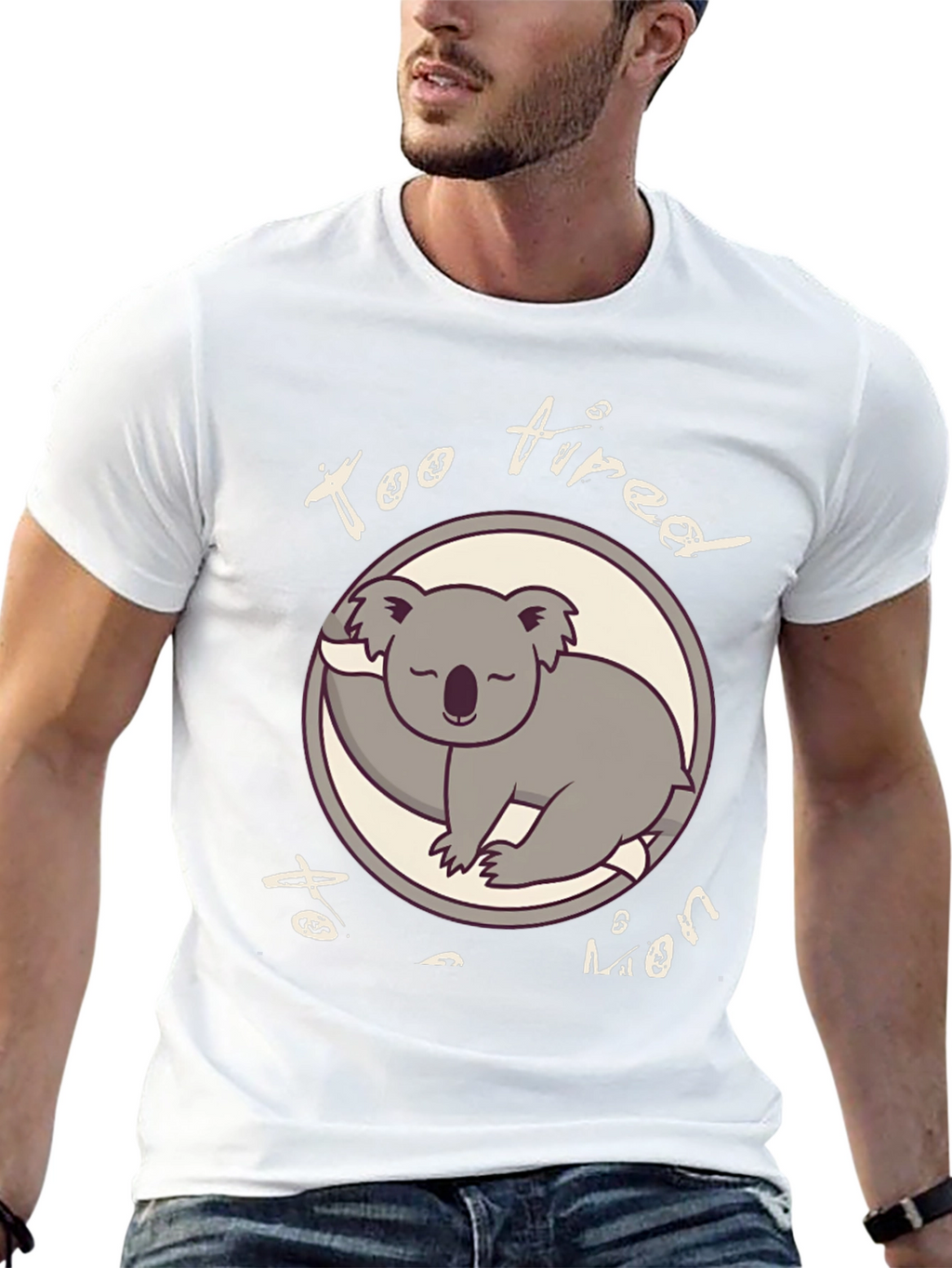 Too Tired To Even Funny Koala T-Shirt