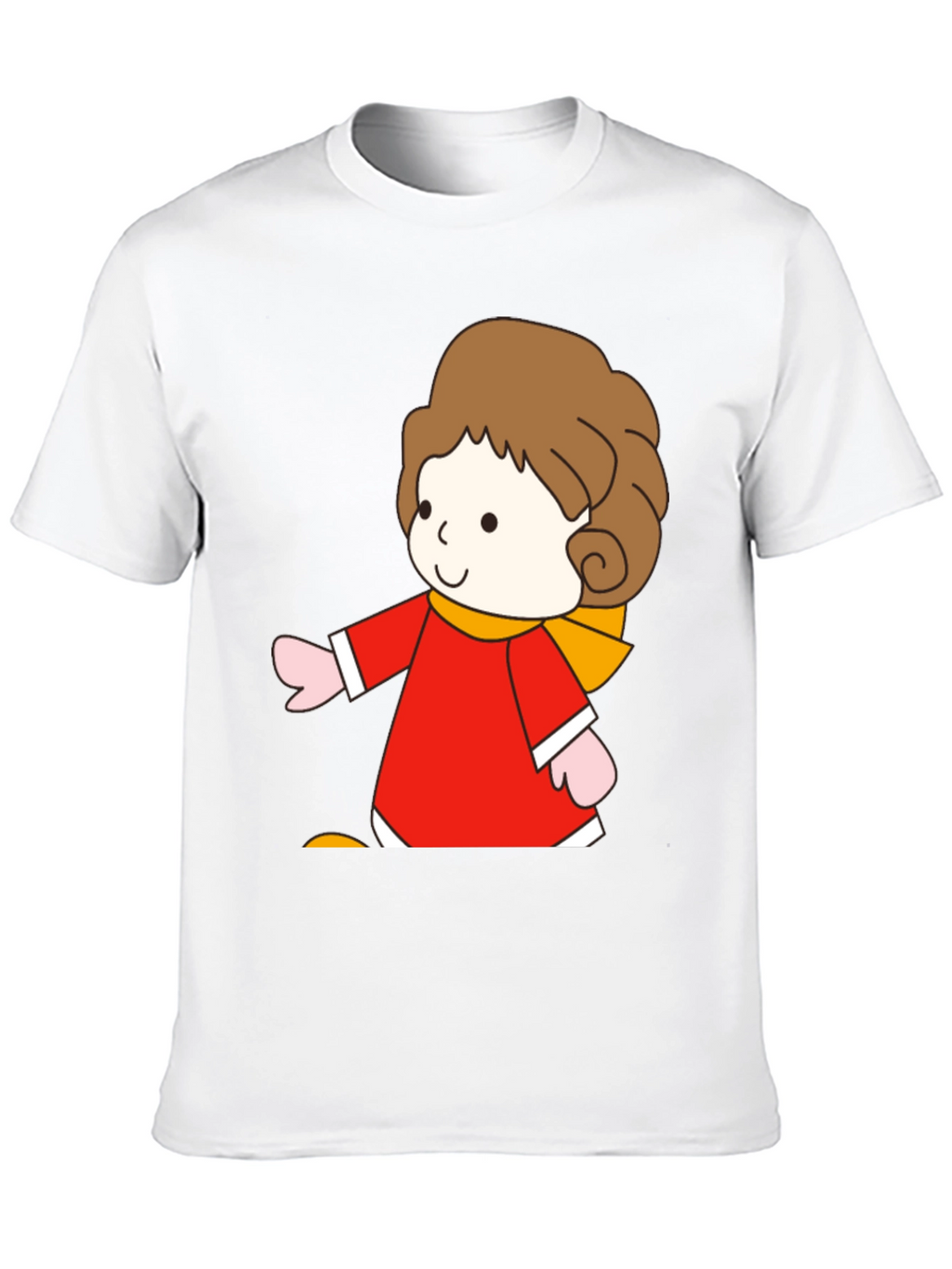 Cartoon Girl Graphic Tee - Soft Cotton Blend