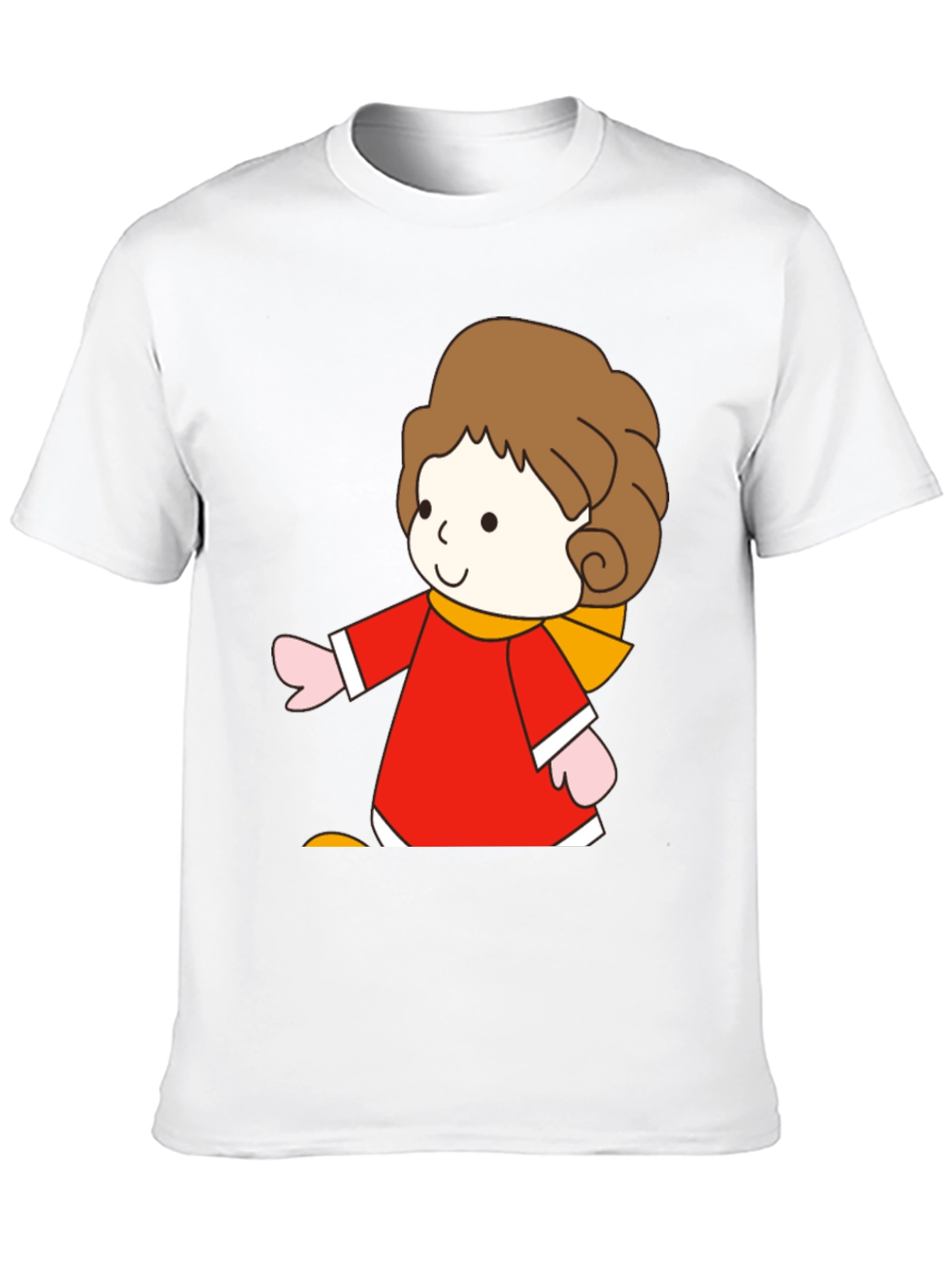 Cartoon Girl Graphic Tee - Soft Cotton Blend