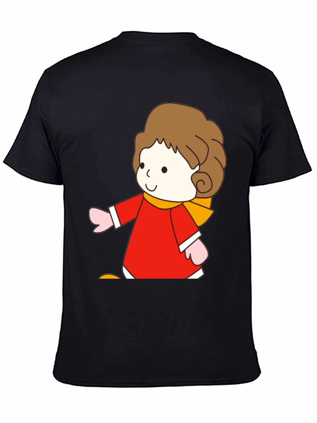 Cartoon Girl Graphic Tee - Soft Cotton Blend