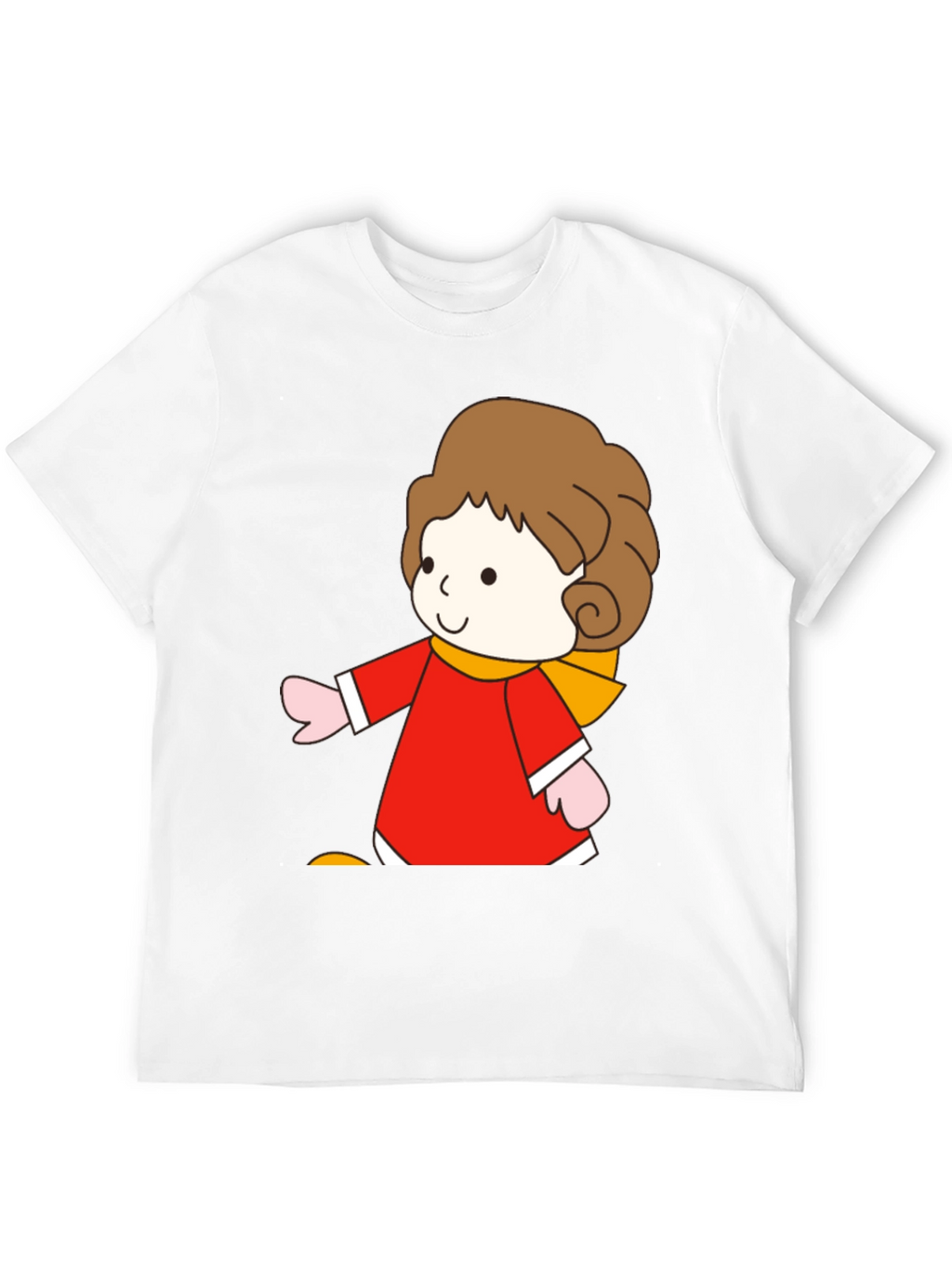 Cartoon Girl Graphic Tee - Soft Cotton Blend