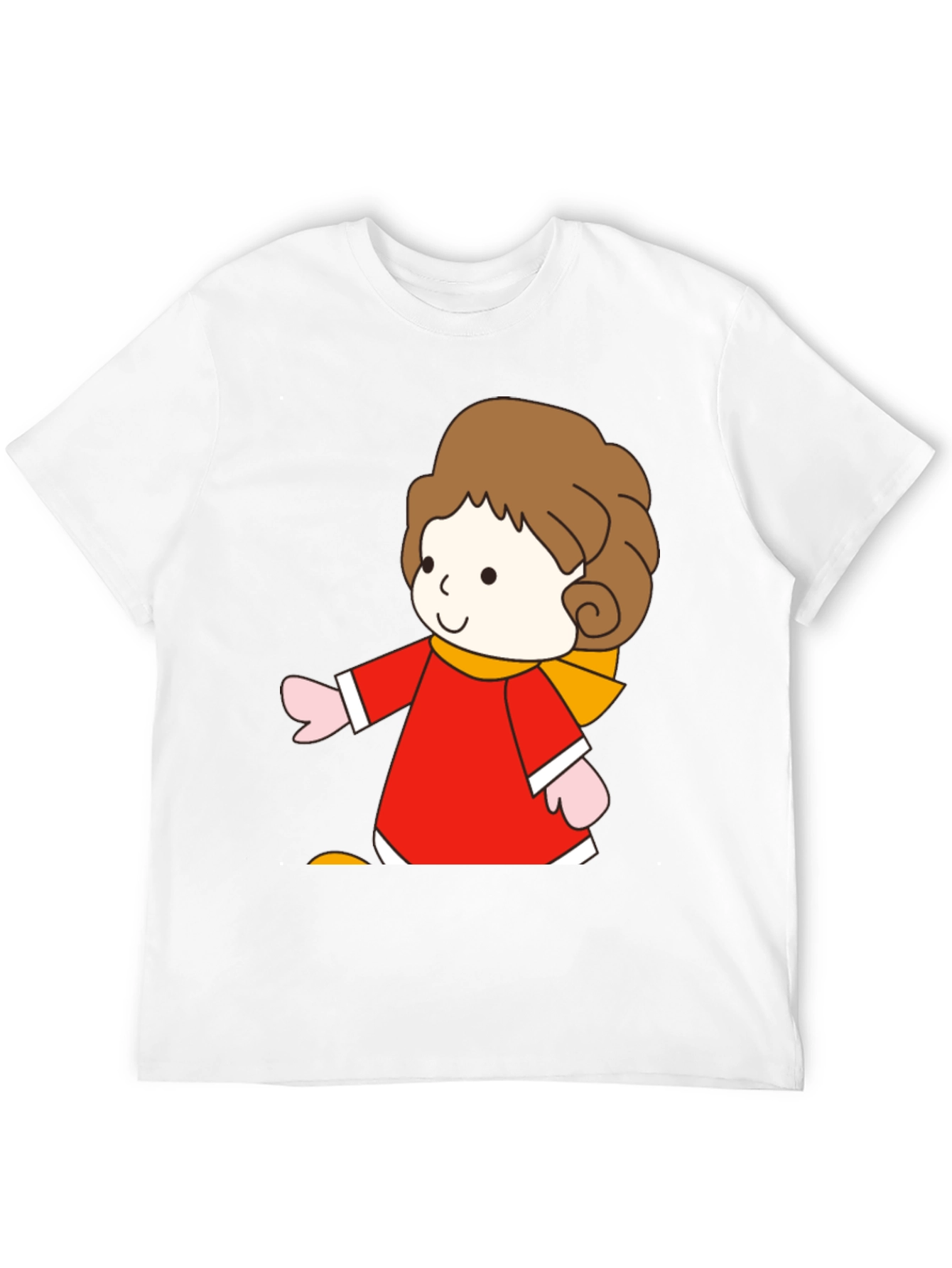 Cartoon Girl Graphic Tee - Soft Cotton Blend