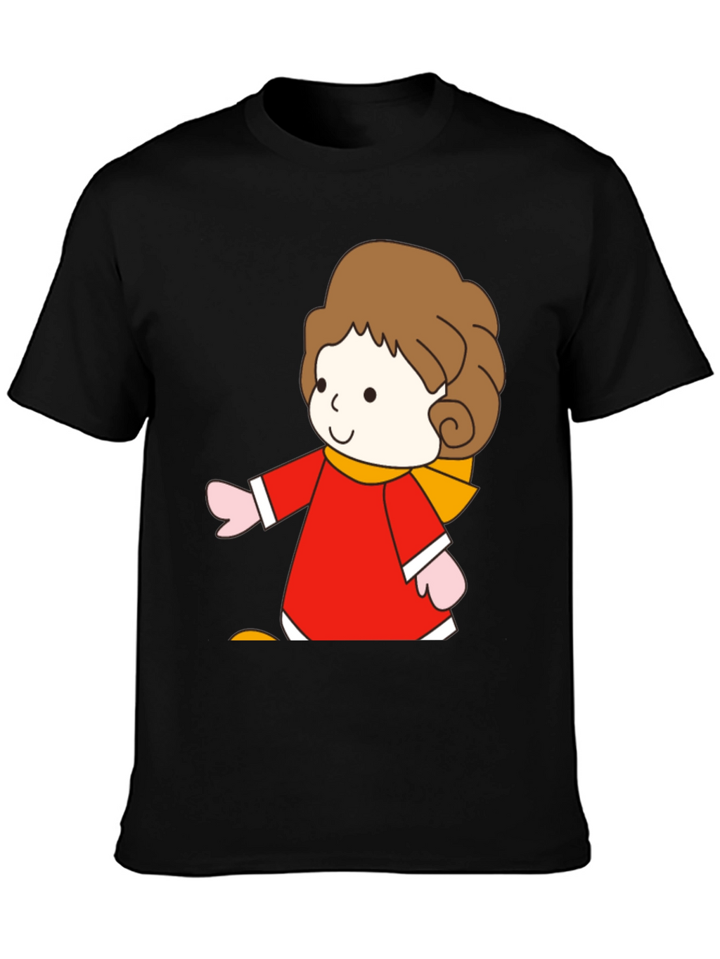 Cartoon Girl Graphic Tee - Soft Cotton Blend