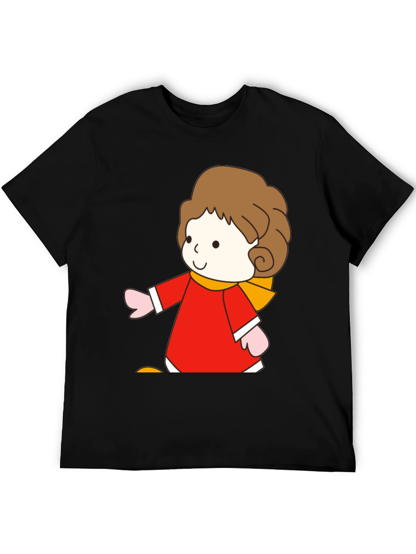Cartoon Girl Graphic Tee - Soft Cotton Blend