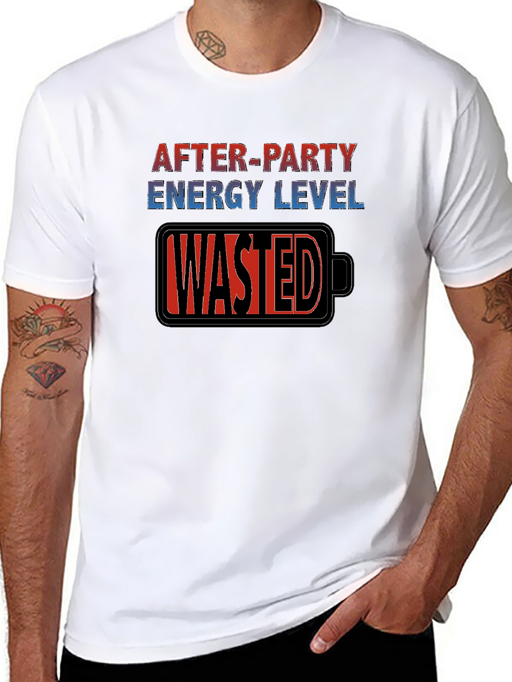 After-Party Energy Level Wasted T-Shirt