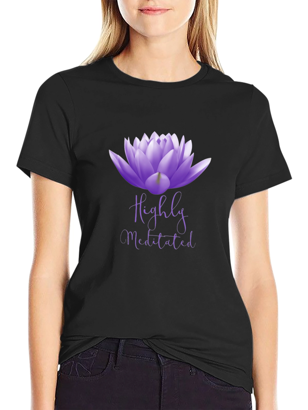 Highly Meditated Lotus Flower Graphic Tee - Unisex