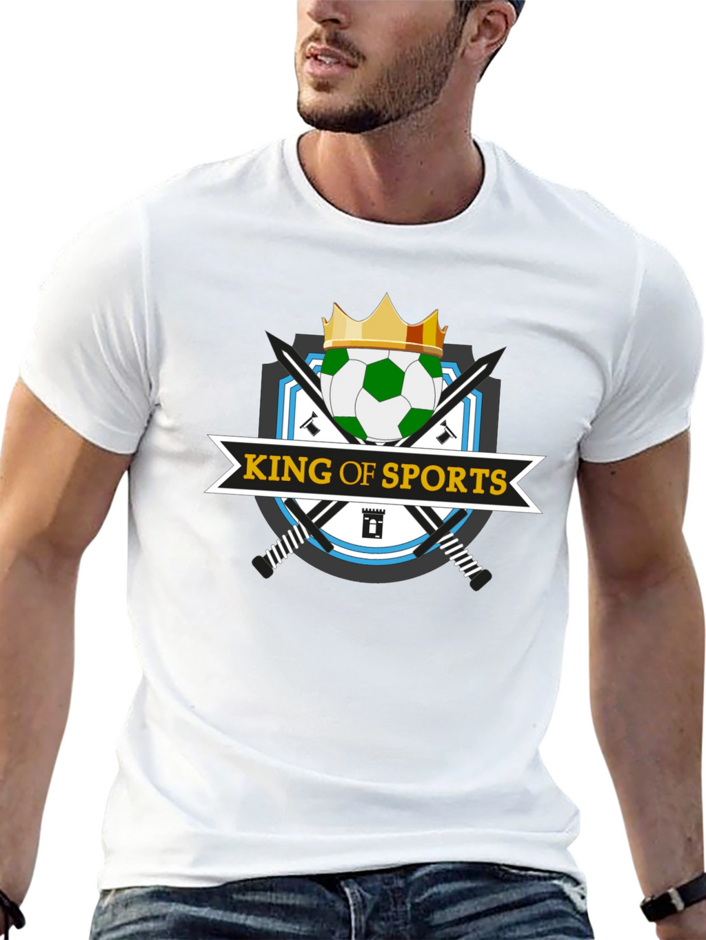 King of Sports T-Shirt - Soccer Crown Design