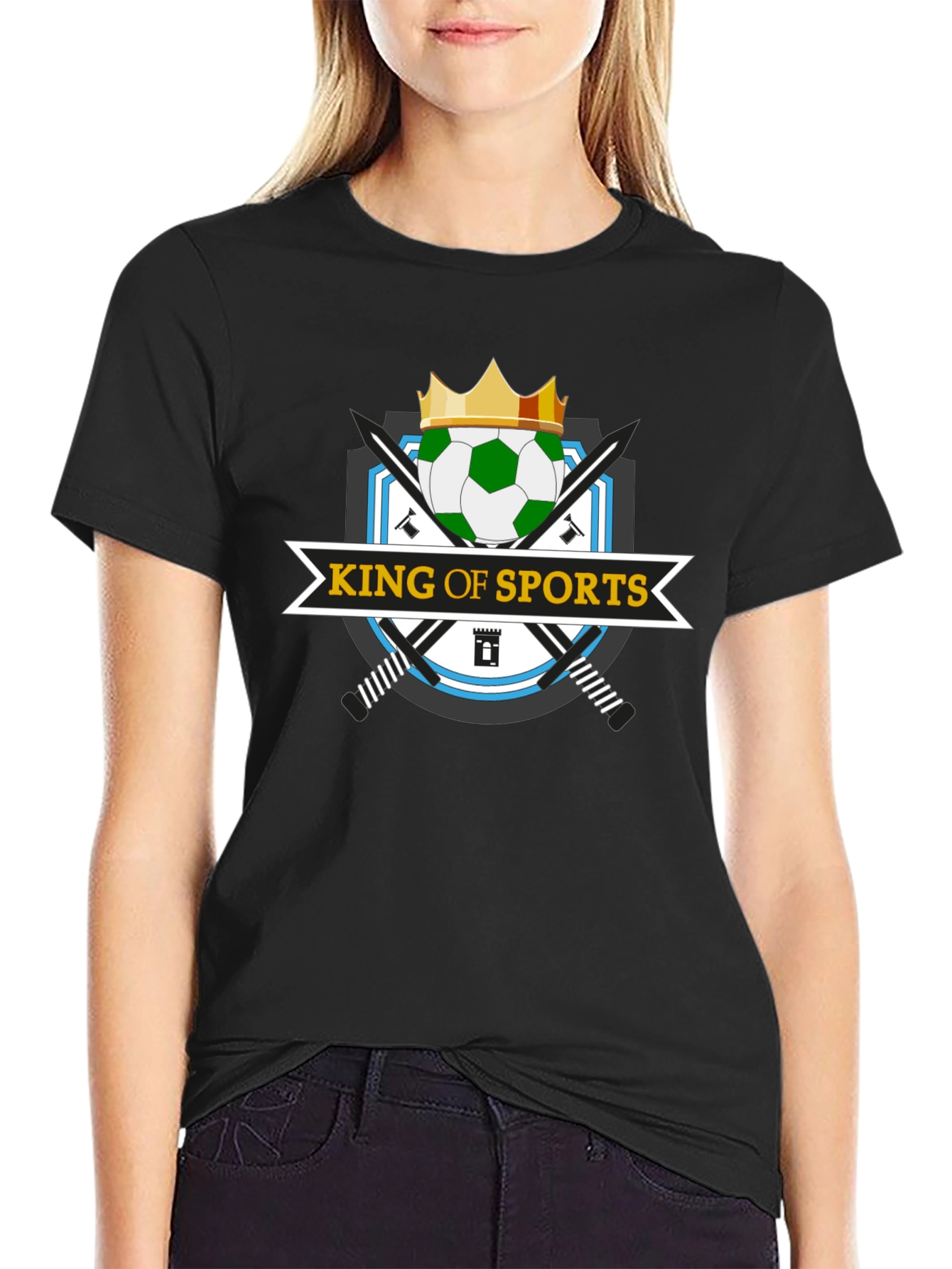 King of Sports T-Shirt - Soccer Crown Design
