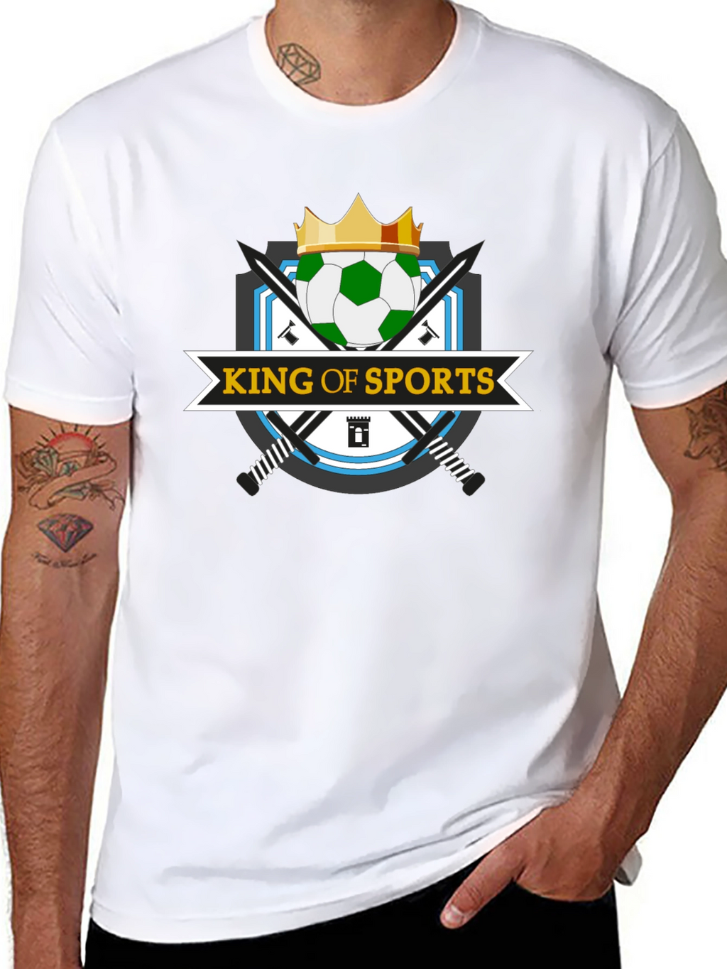King of Sports T-Shirt - Soccer Crown Design