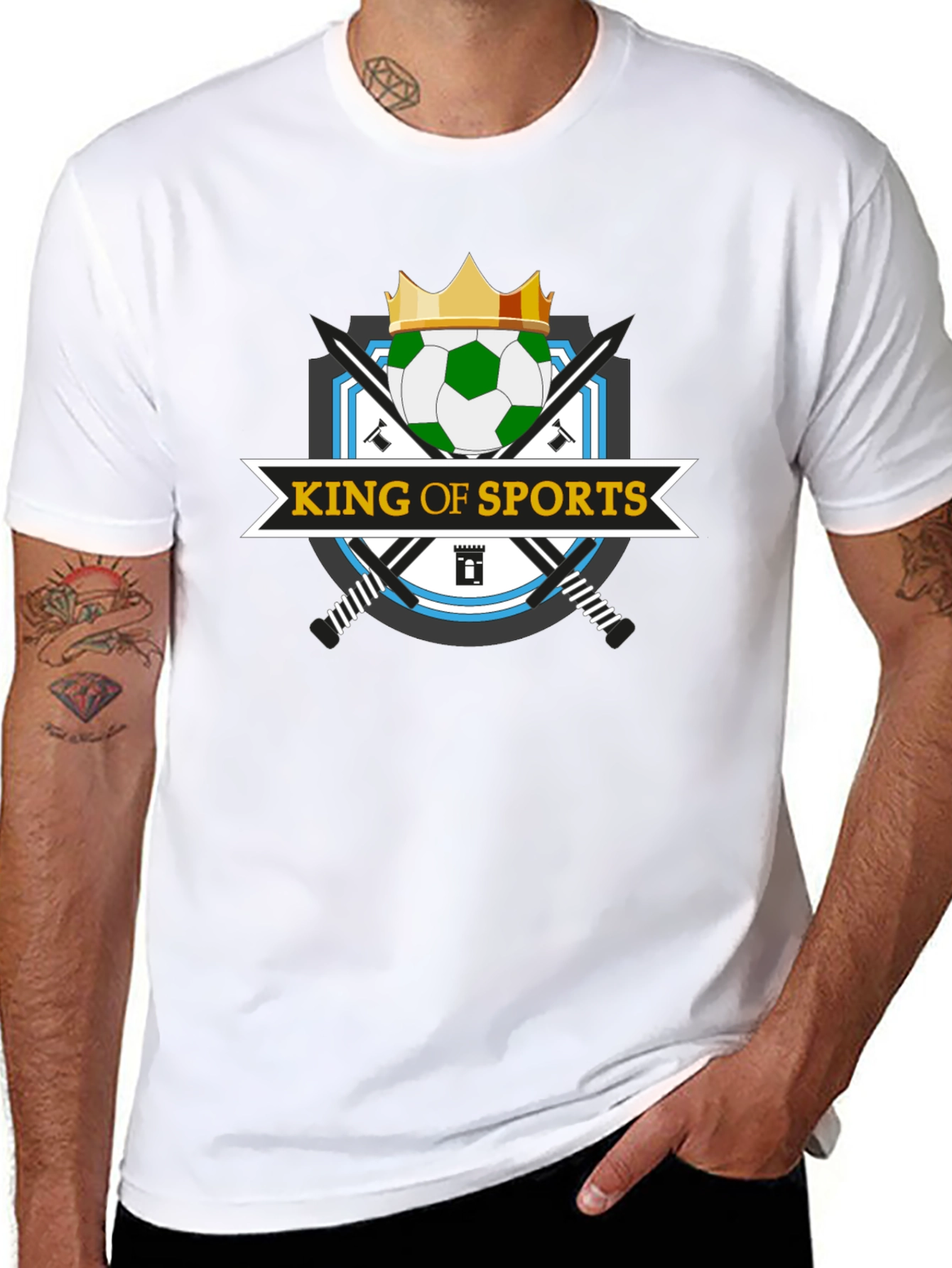 King of Sports T-Shirt - Soccer Crown Design