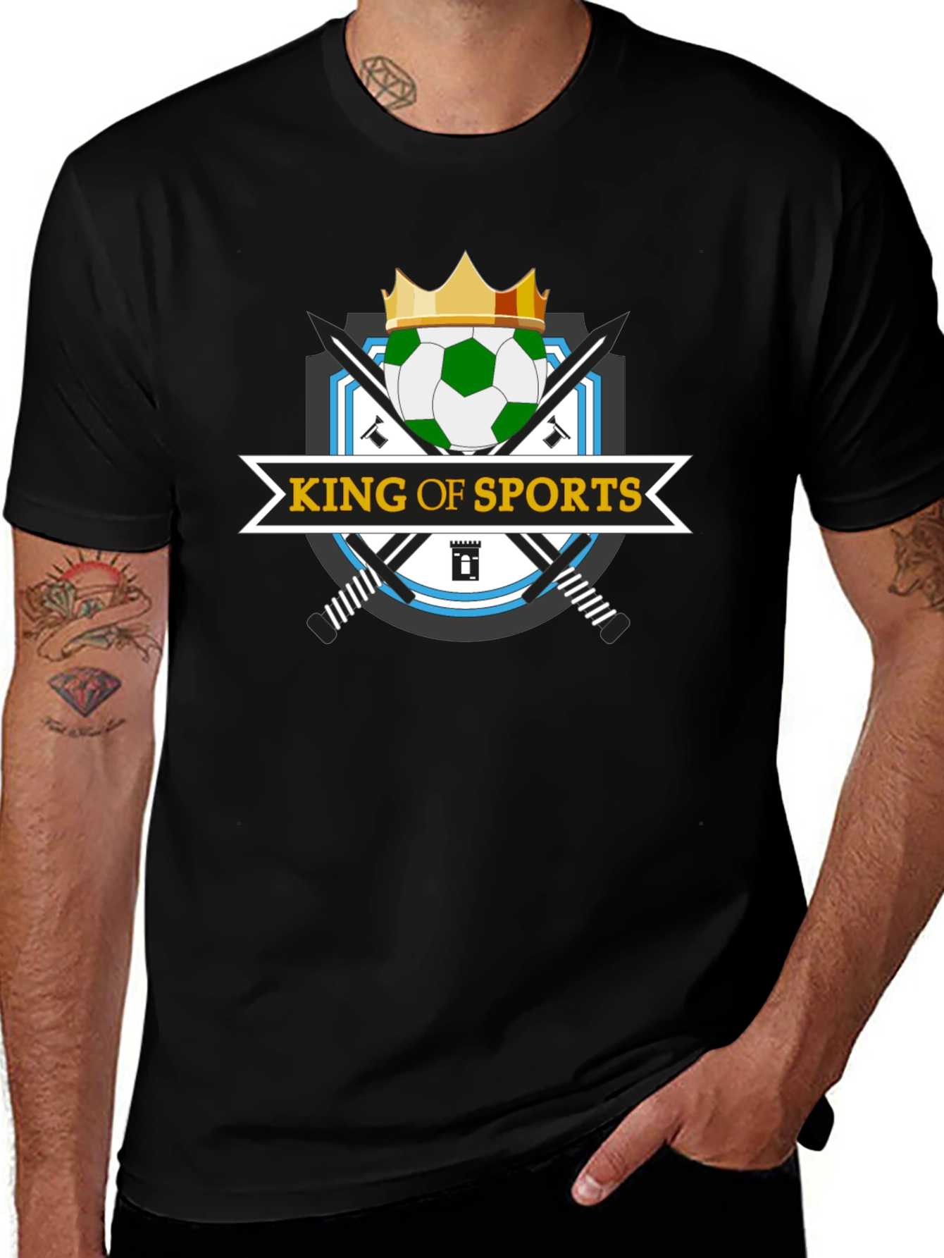 King of Sports T-Shirt - Soccer Crown Design