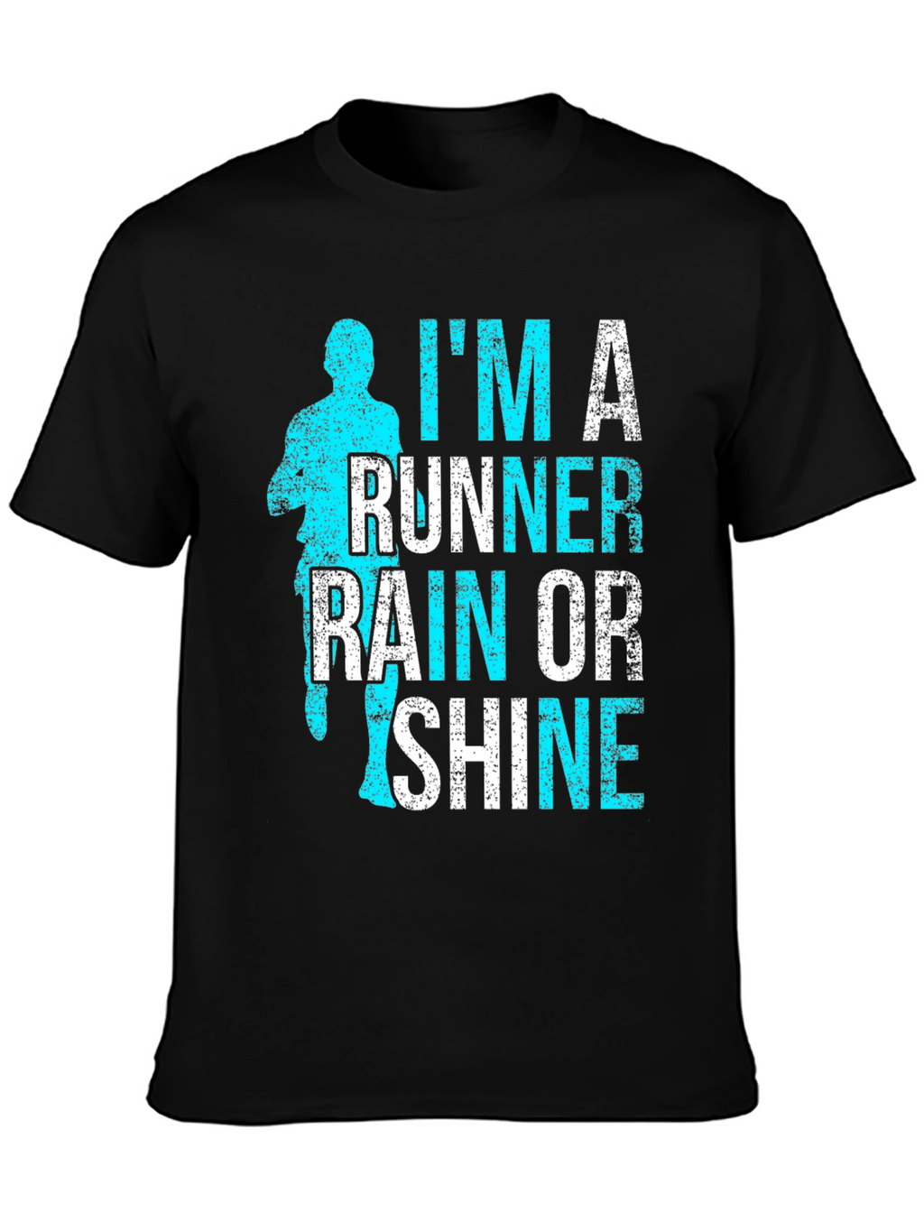 Runner Rain or Shine Black Graphic Tee