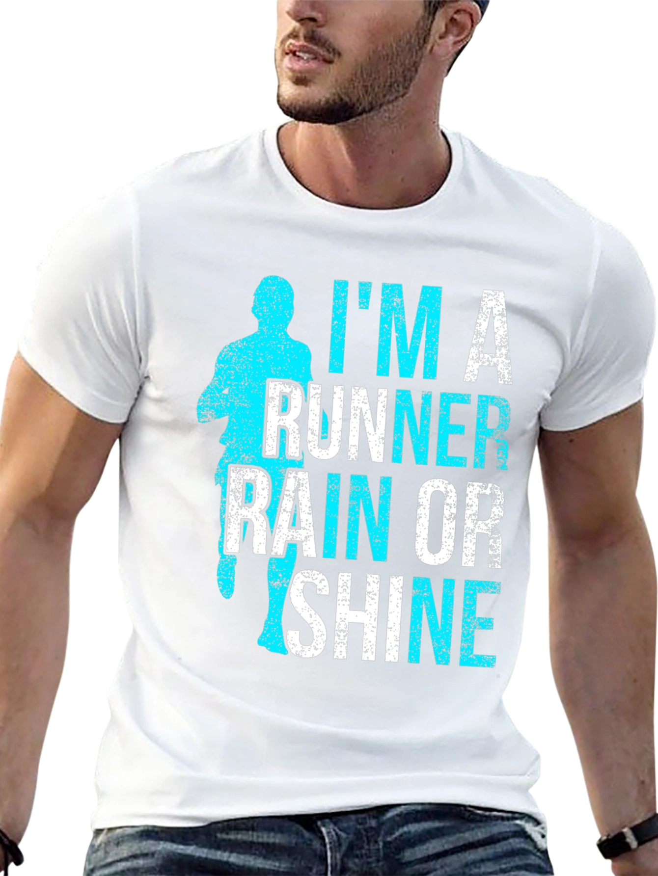 Runner Rain or Shine Black Graphic Tee