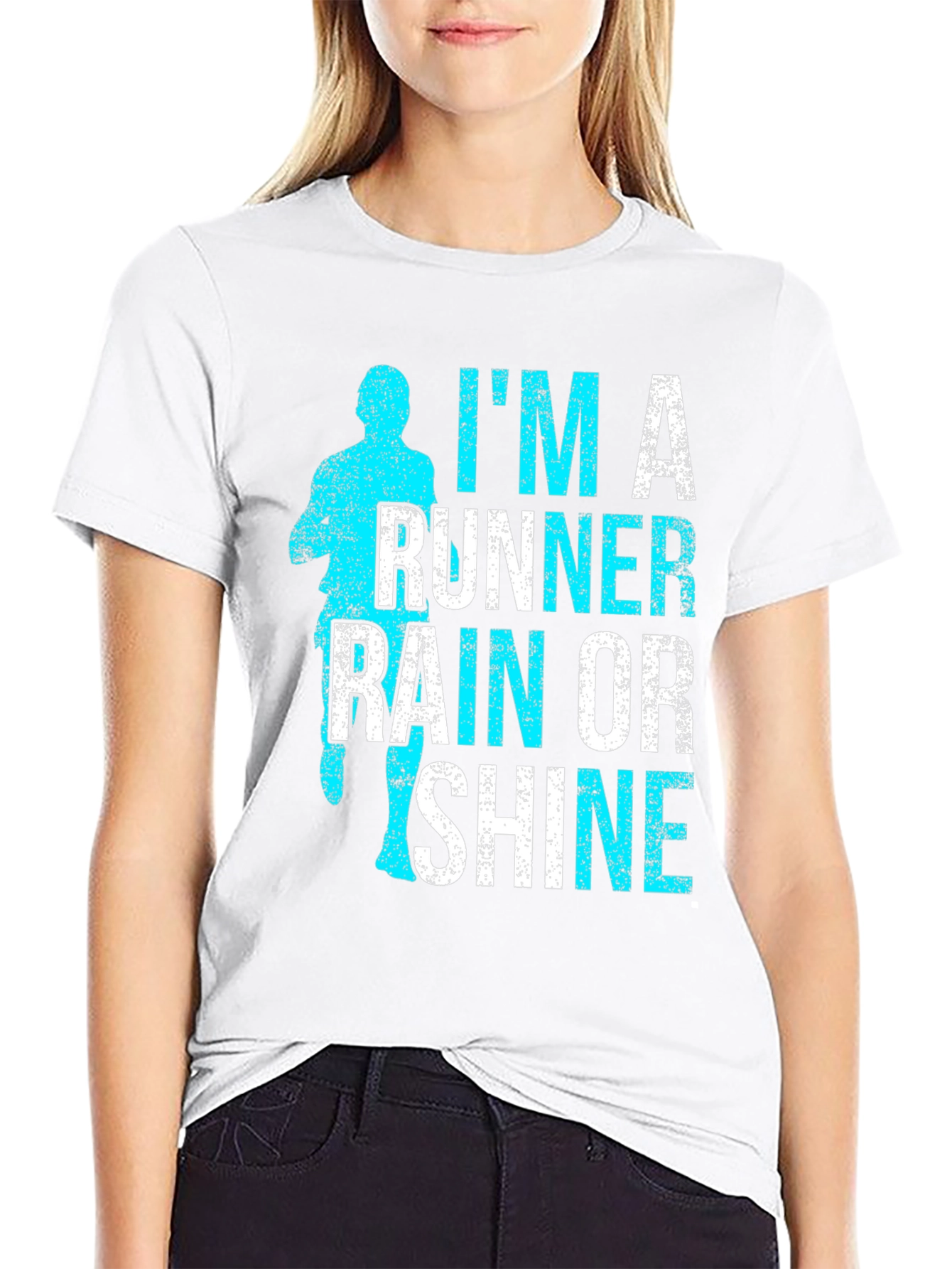 Runner Rain or Shine Black Graphic Tee