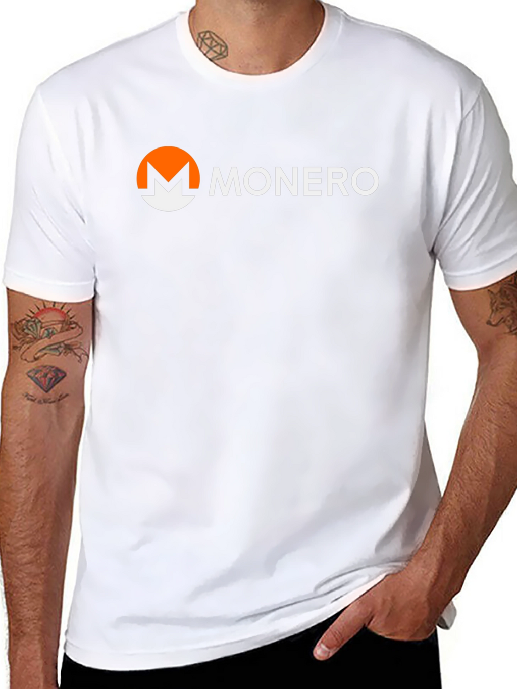 Monero Crypto T-Shirt - Black Short Sleeve Casual