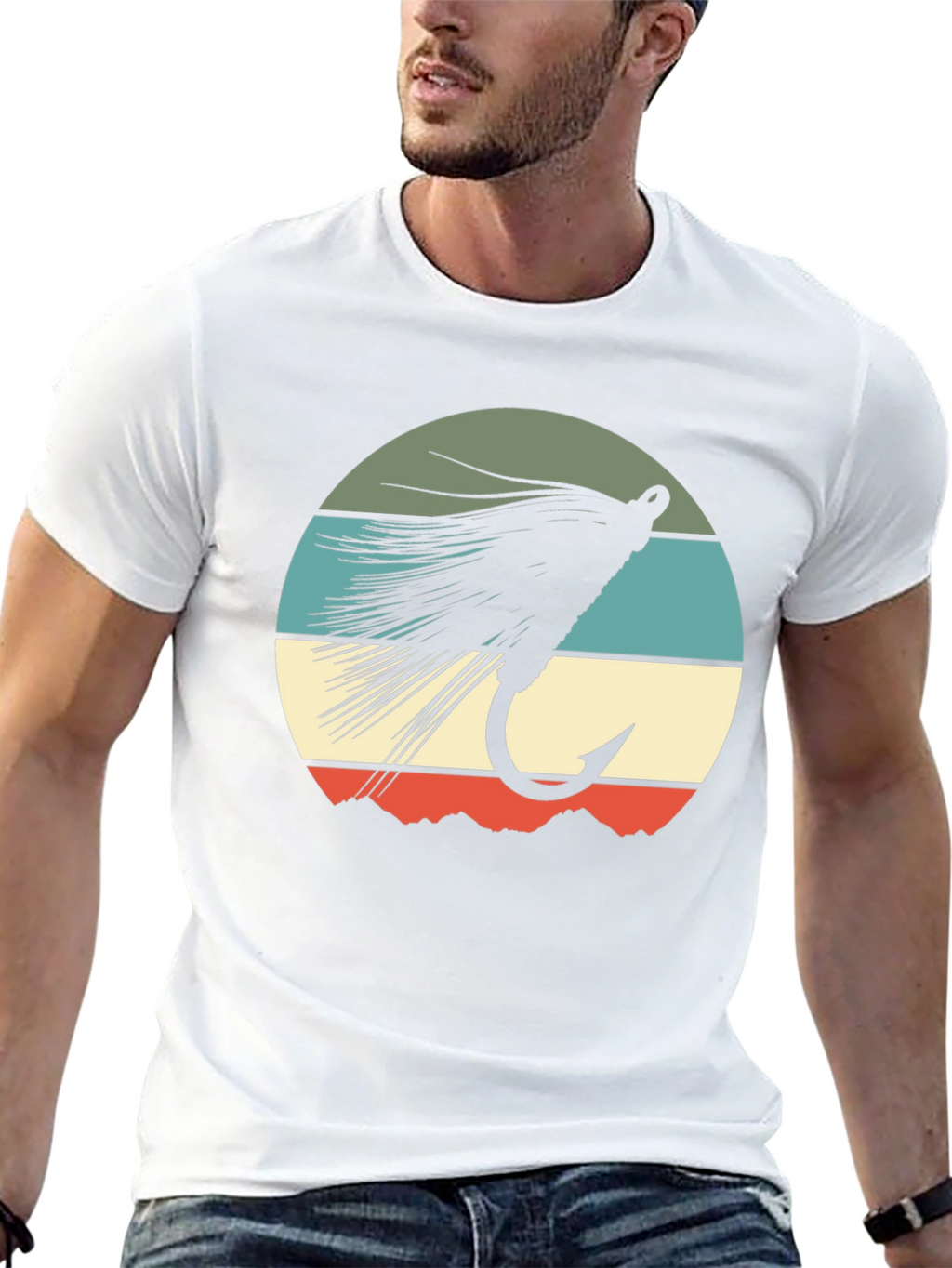 Fly Fishing Lure Retro Graphic T-Shirt
