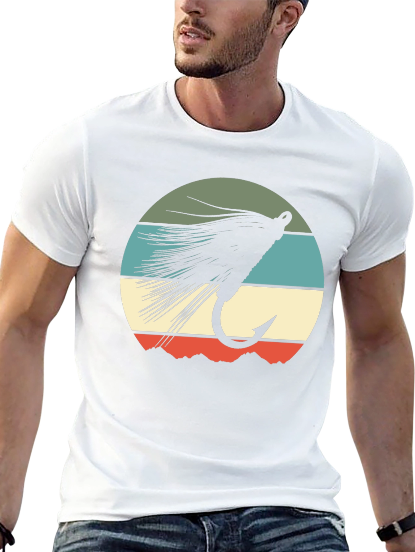Fly Fishing Lure Retro Graphic T-Shirt