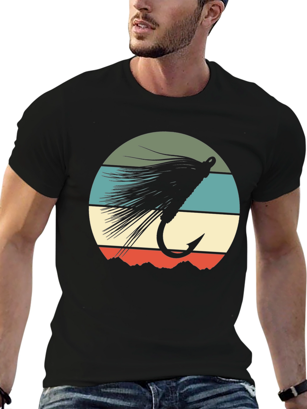 Fly Fishing Lure Retro Graphic T-Shirt