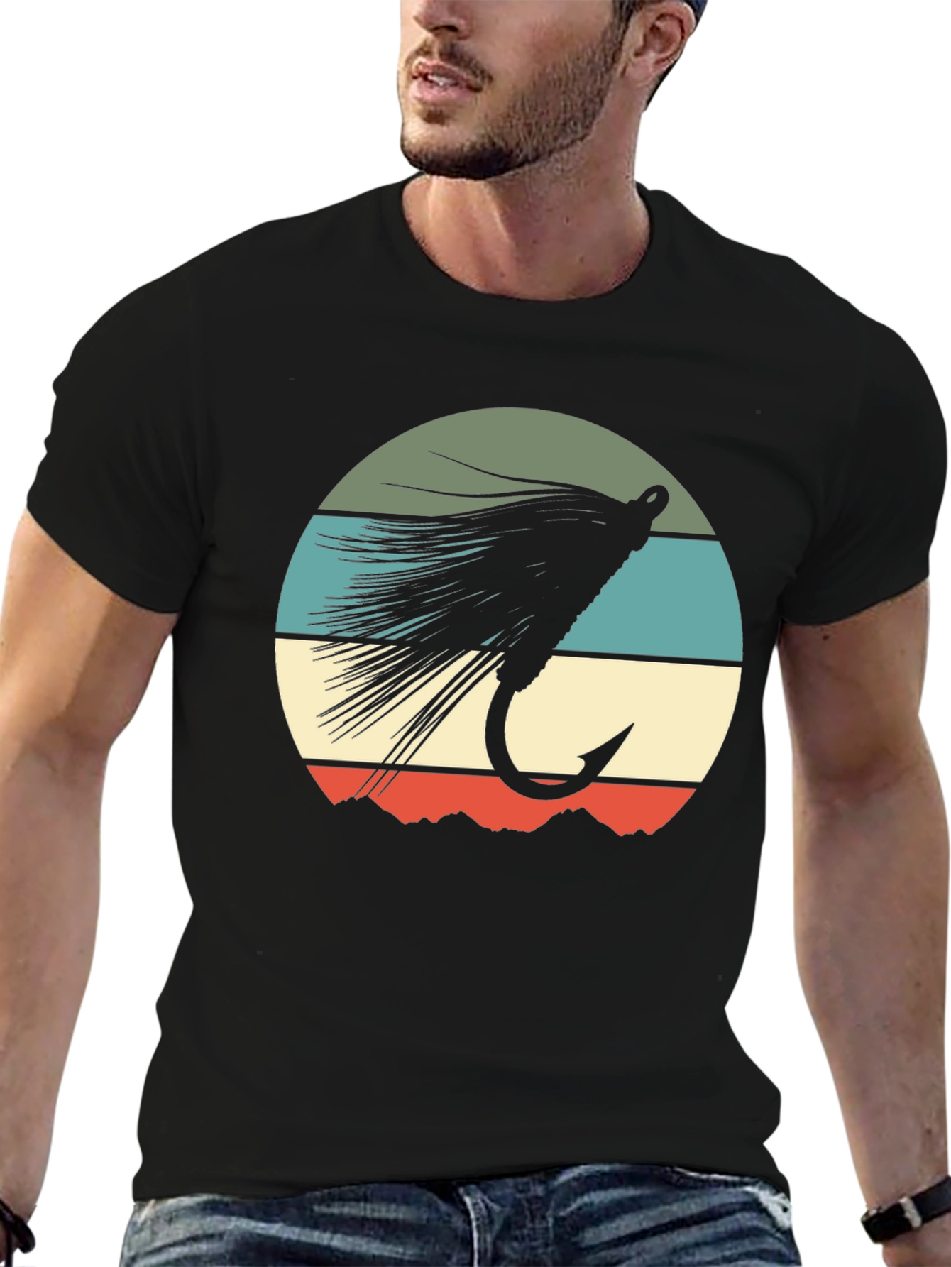 Fly Fishing Lure Retro Graphic T-Shirt