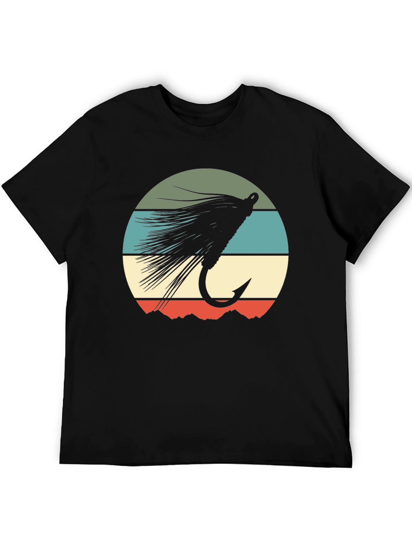 Fly Fishing Lure Retro Graphic T-Shirt
