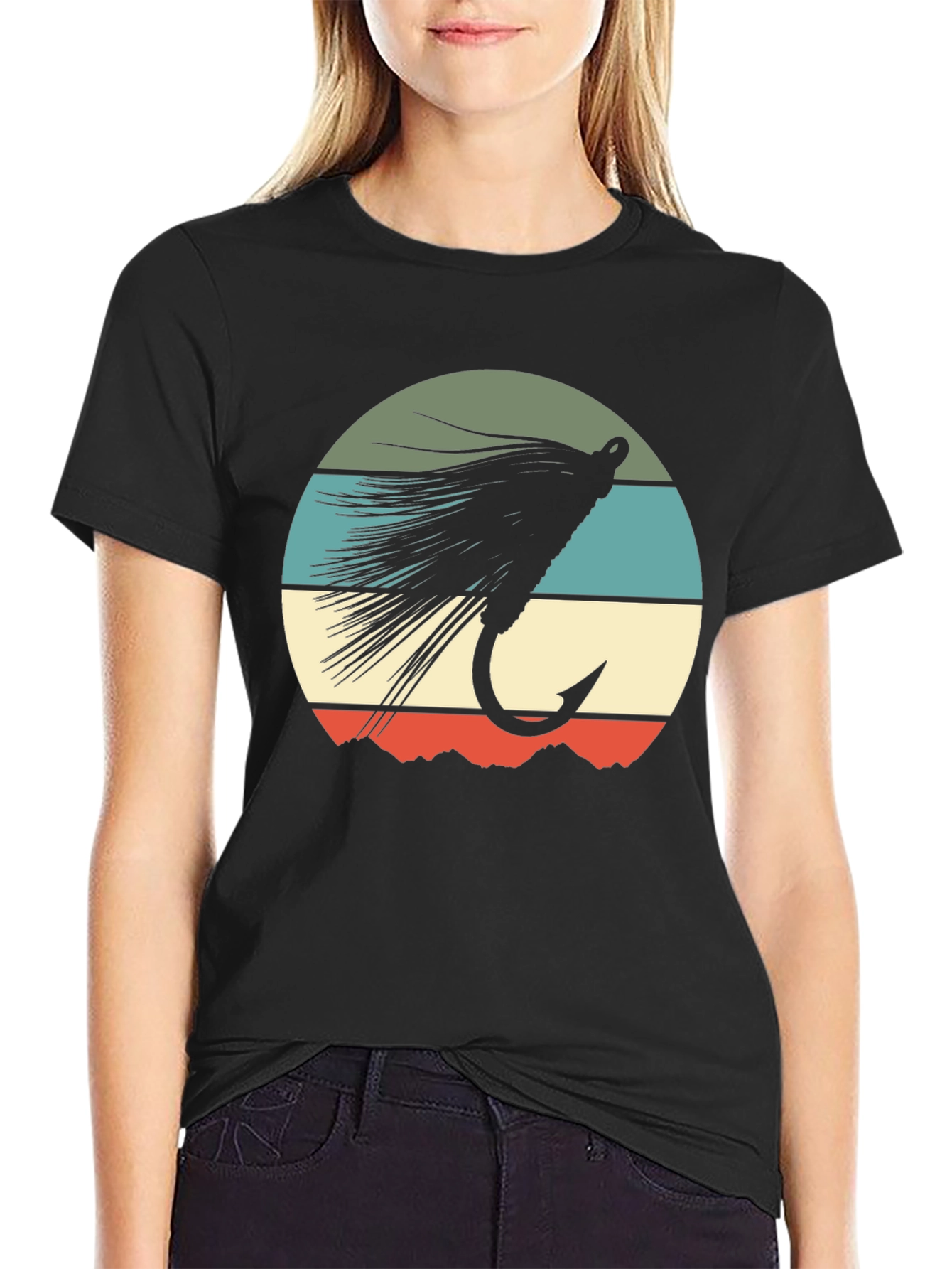 Fly Fishing Lure Retro Graphic T-Shirt