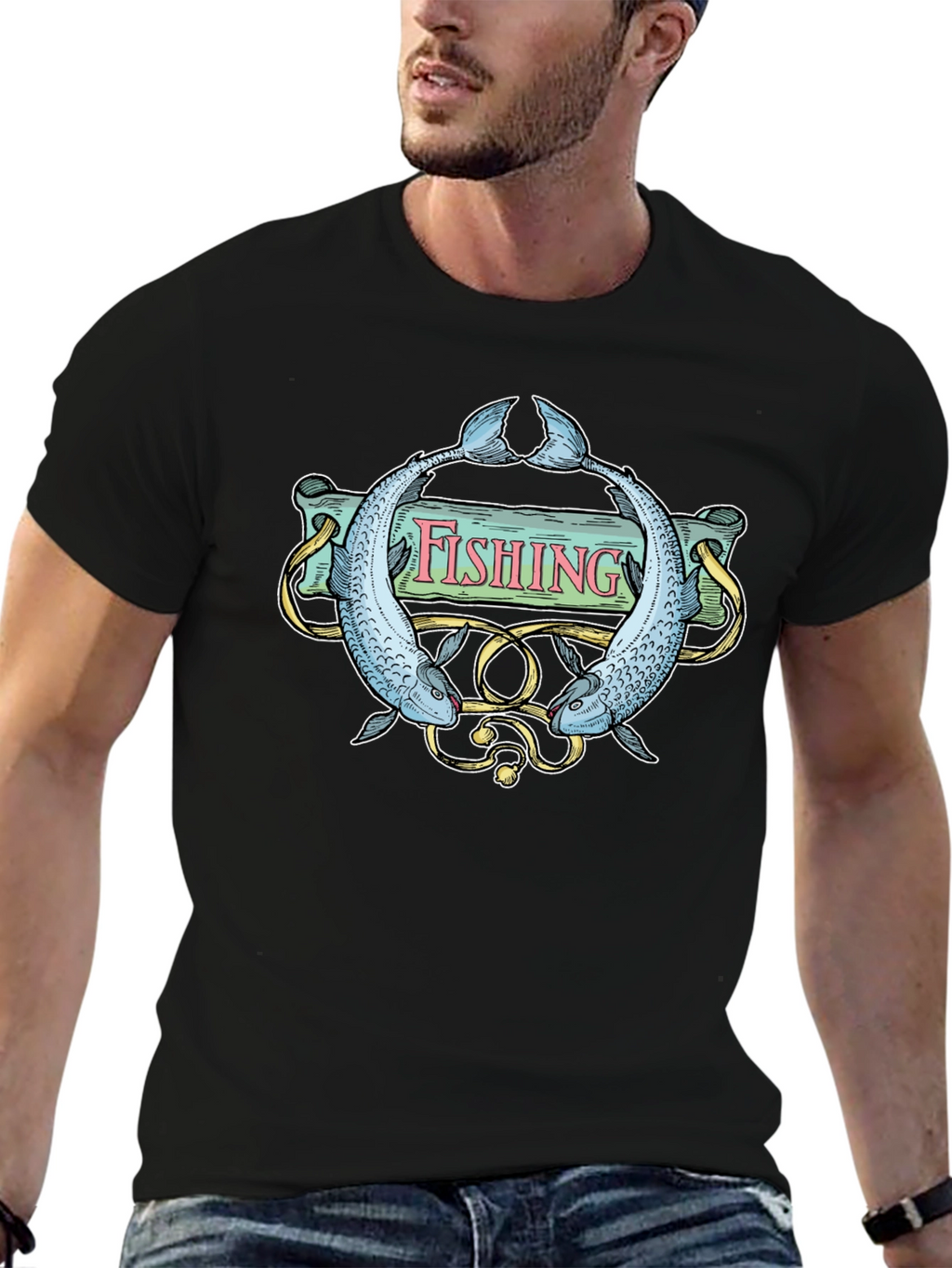Fishing T-Shirt - Two Fish Design