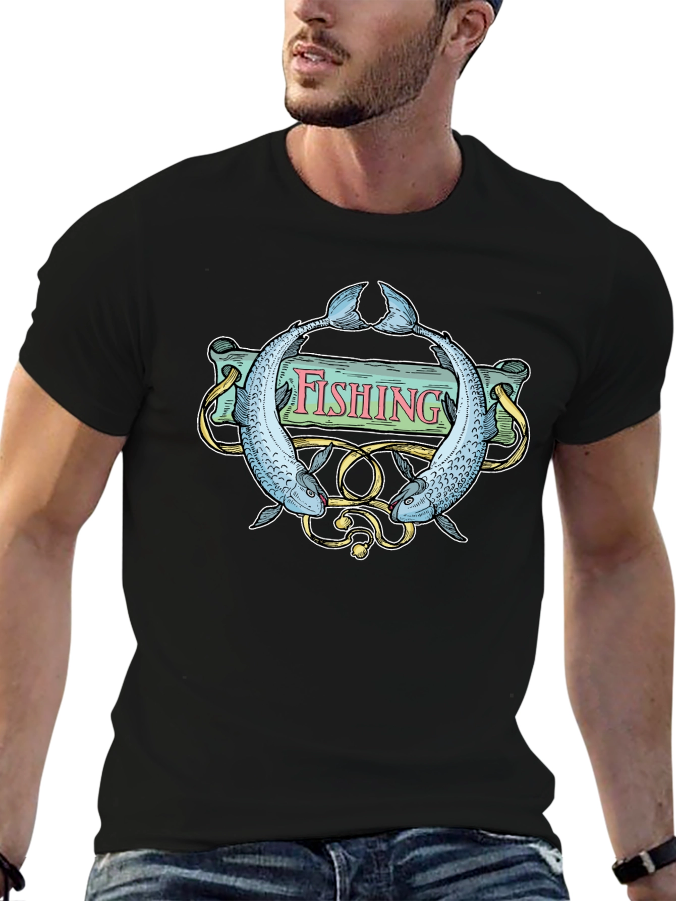 Fishing T-Shirt - Two Fish Design