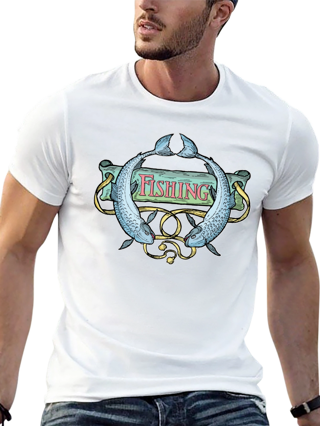 Fishing T-Shirt - Two Fish Design