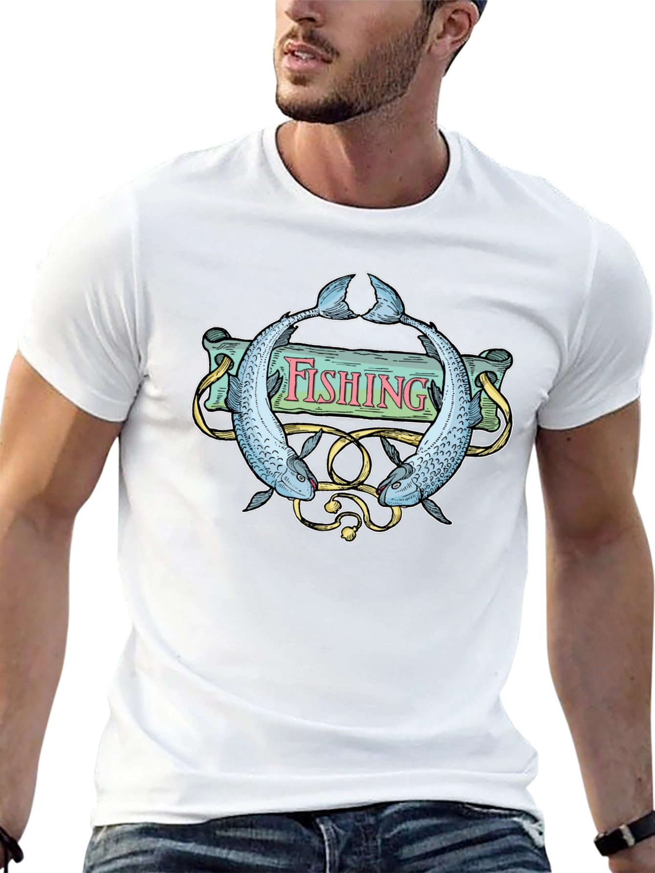 Fishing T-Shirt - Two Fish Design