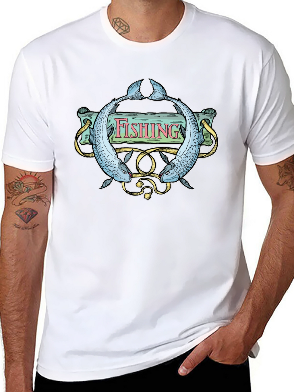 Fishing T-Shirt - Two Fish Design